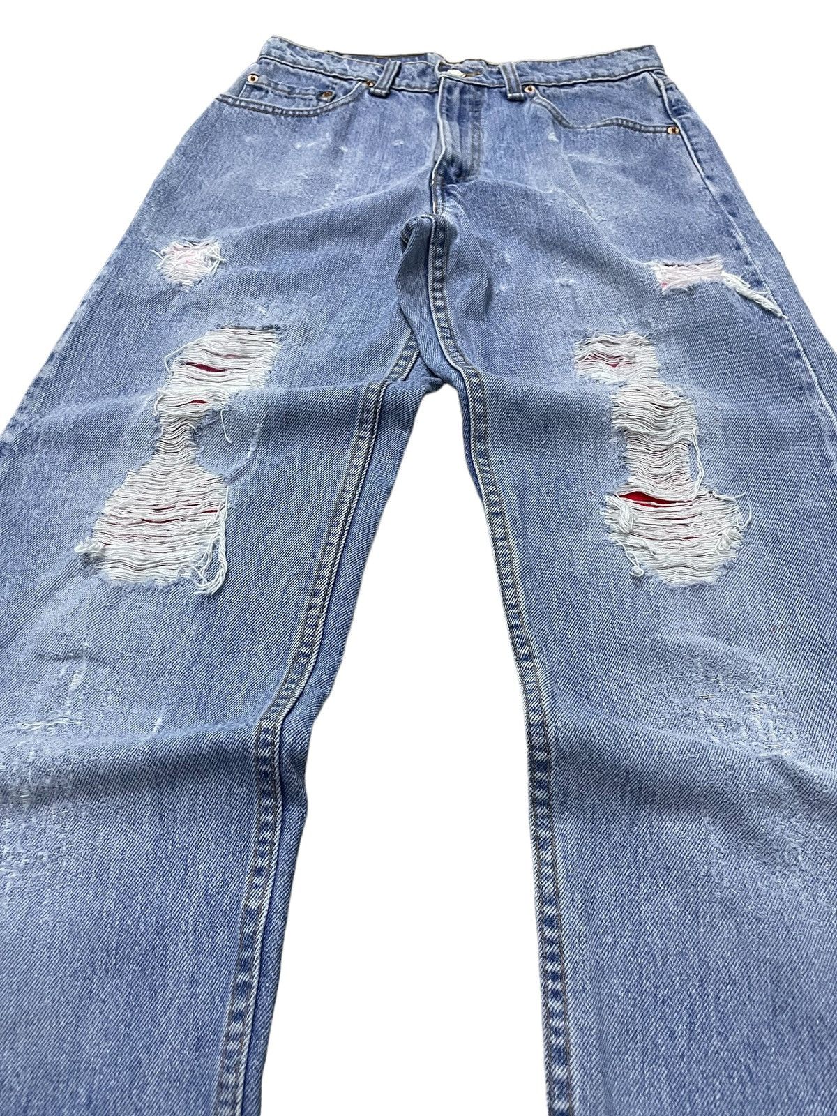 Hysteric Glamour × Levi's × Vintage Vintage Levis 550 Loose Fit Distressed Frayed Jeans Size US 29 - 9 Thumbnail