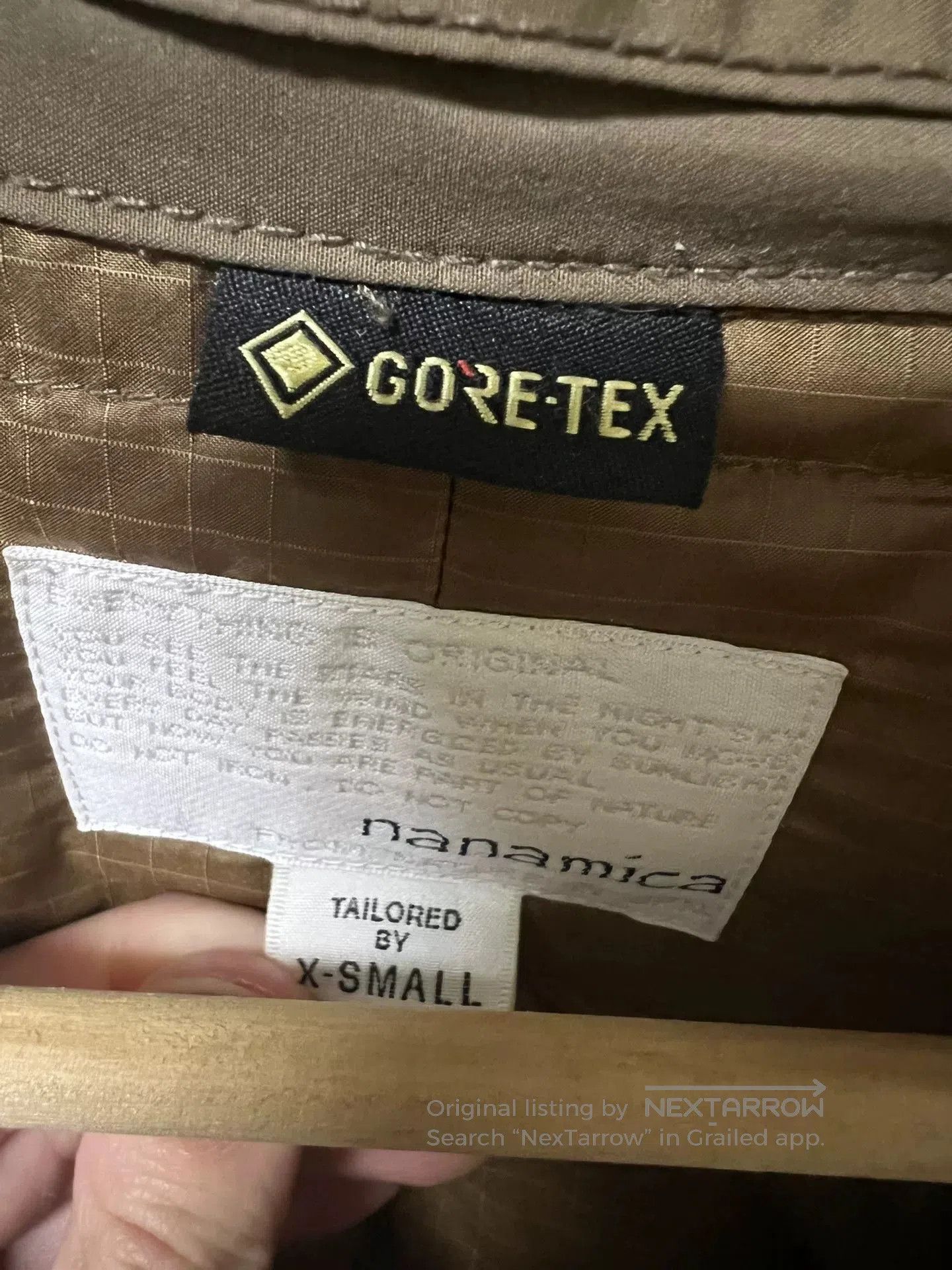 Nanamica taupe gore-tex down coat SUBF950. Size US XS / EU 42 / 0 - 3 Thumbnail