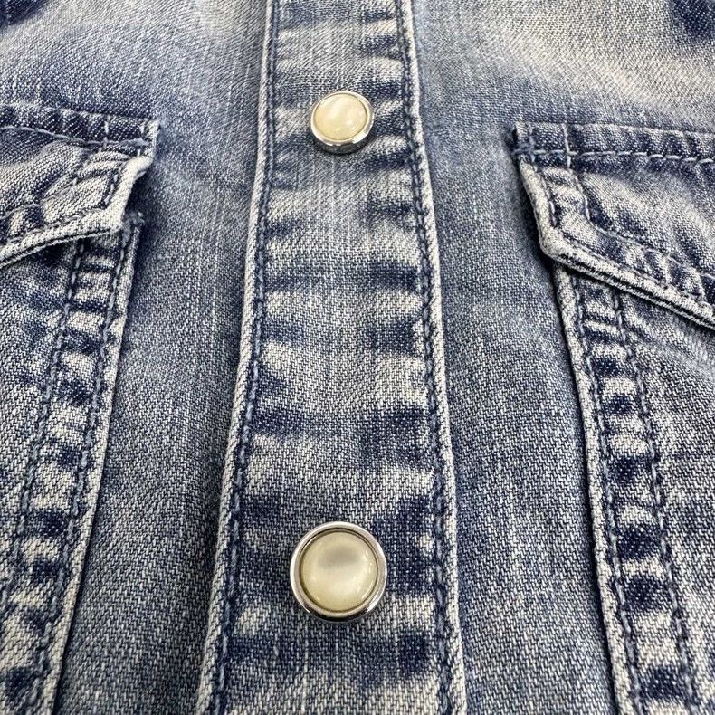 Givenchy Givenchy Size38 Pearl Buttoned Five-Star Denim Jacket Size US M / EU 48-50 / 2 - 3 Thumbnail