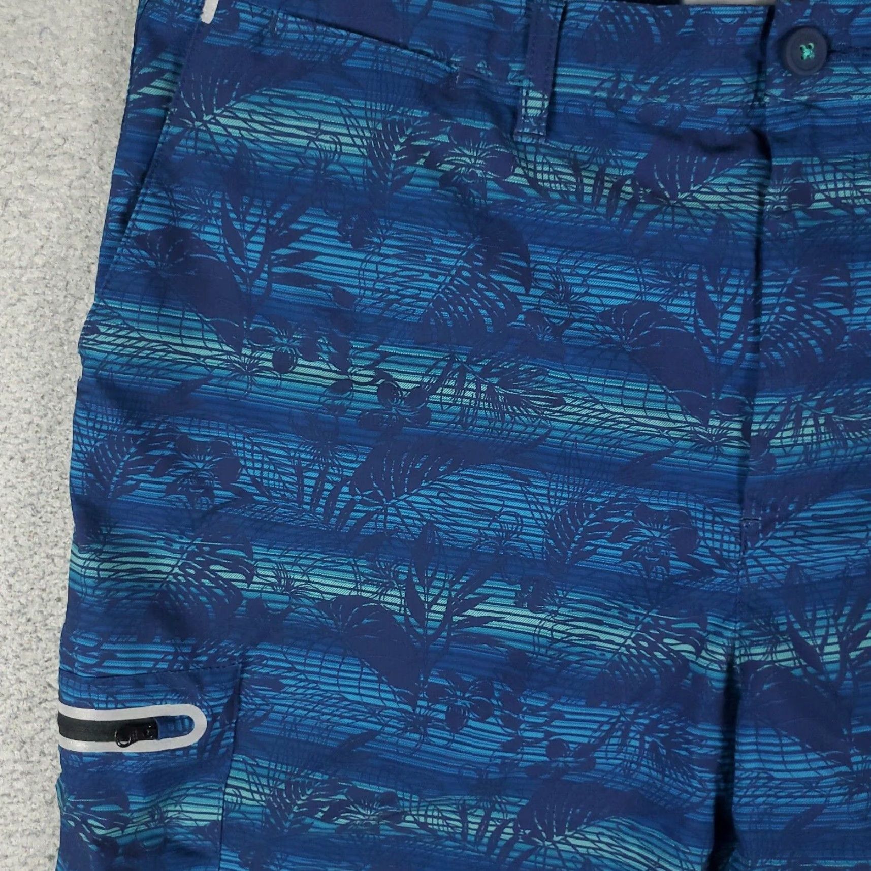 Tommy Bahama Tommy Bahama Shorts Mens 2XL Blue Striped Tropical Beach Board Swim Trunks Size US 39 - 2 Thumbnail