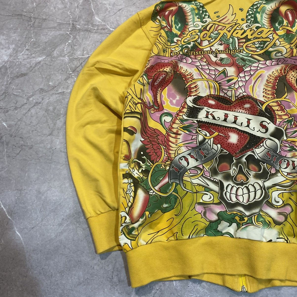 Ed Hardy VINTAGE ED HARDY BIG LOGO ZIP HOODIE STREETWEAR 00S Size US XL / EU 56 / 4 - 3 Thumbnail