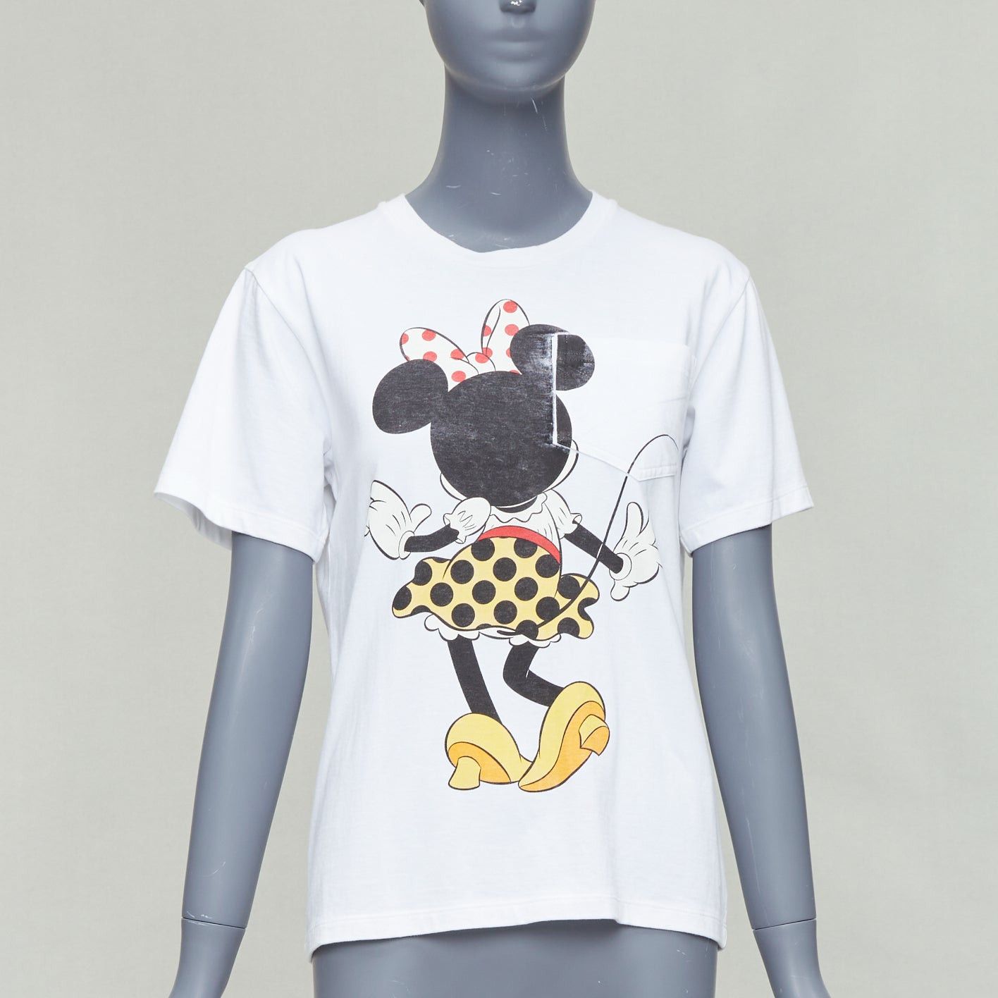 Victoria Beckham VICTORIA BECKHAM Minnie Mouse print white cotton tshirt UK2 XXS Size XXS / US 00 / IT 34 - 1 Thumbnail