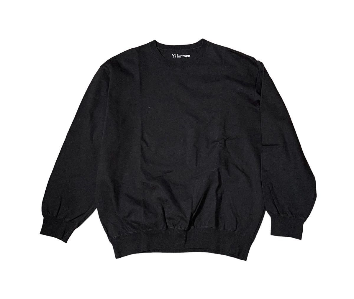 image of Yohji Yamamoto Y’S For Men Boxy Sweatshirt in Black (Size XL)