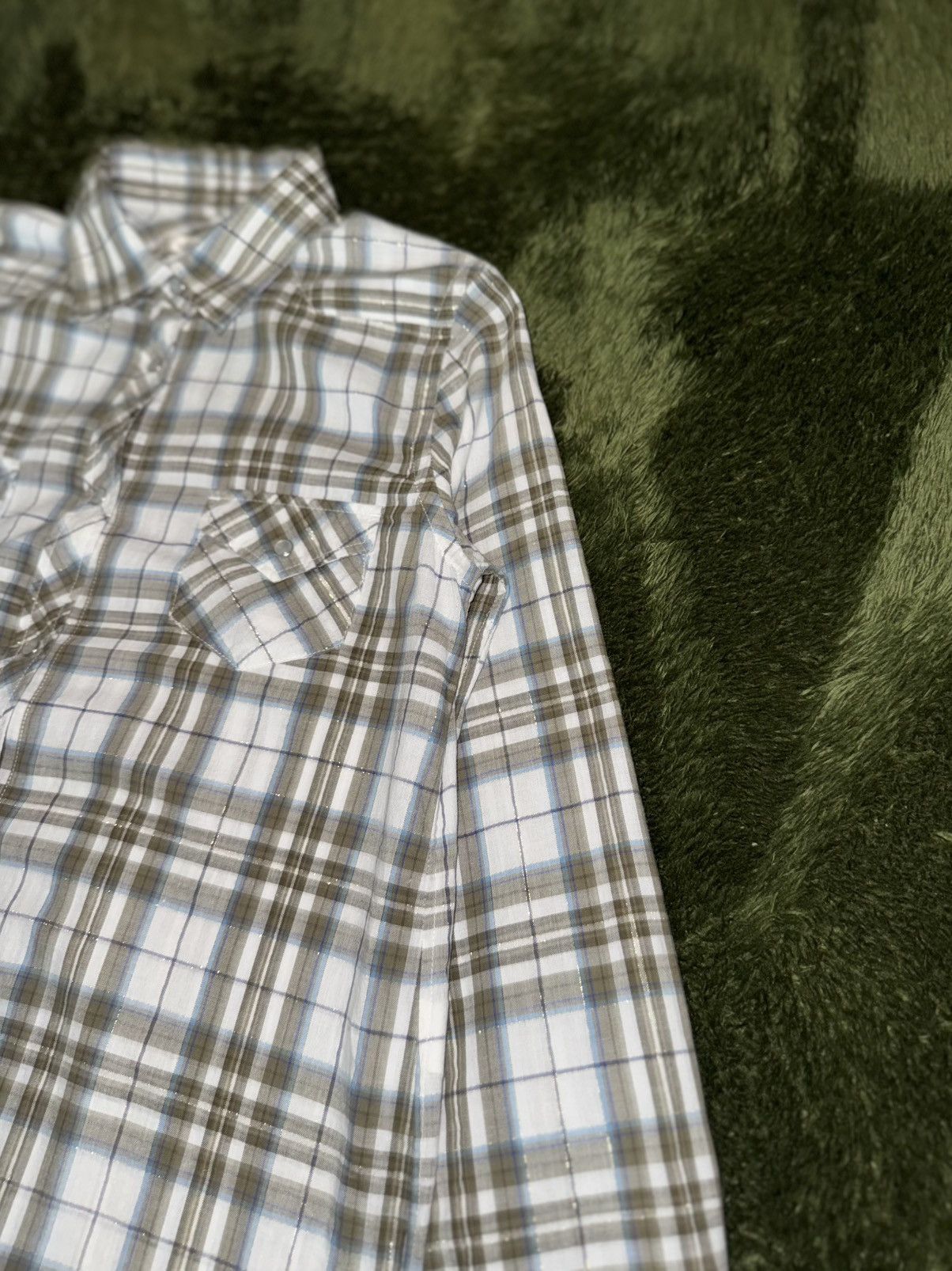 United Arrows [40] United Arrows GLR Glitter Check Western Shirt Size US S / EU 44-46 / 1 - 4 Thumbnail
