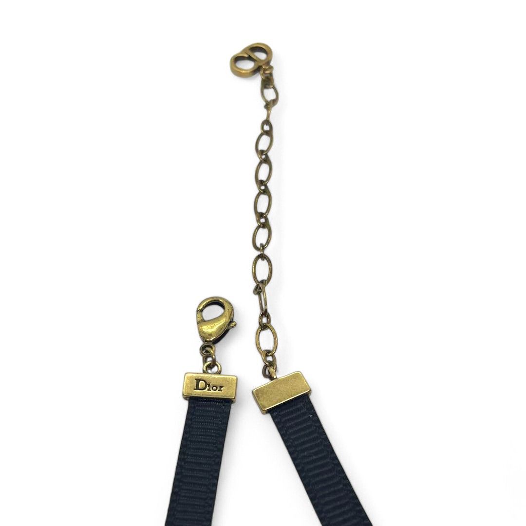 Dior Dior - J'Adior Vintage Choker Chain Black Gold Size ONE SIZE - 5 Thumbnail