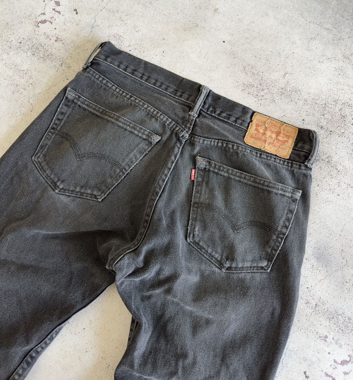 Levi's Vintage Levis 505 Gray Distressed Trash Denim Jeans 33/30 Size US 33 - 6 Thumbnail