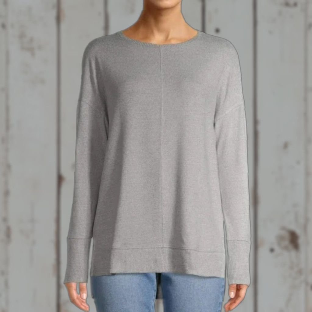 Vintage TIME & TRU Sweater Women's XXL/20 Long Sleeve Lightweight Gray Super Soft Pullover KnIT Raglan Sleeve Modern Casual Mens? Girls? Size XXL / US 16-18 / IT 52-54 - 1 Thumbnail