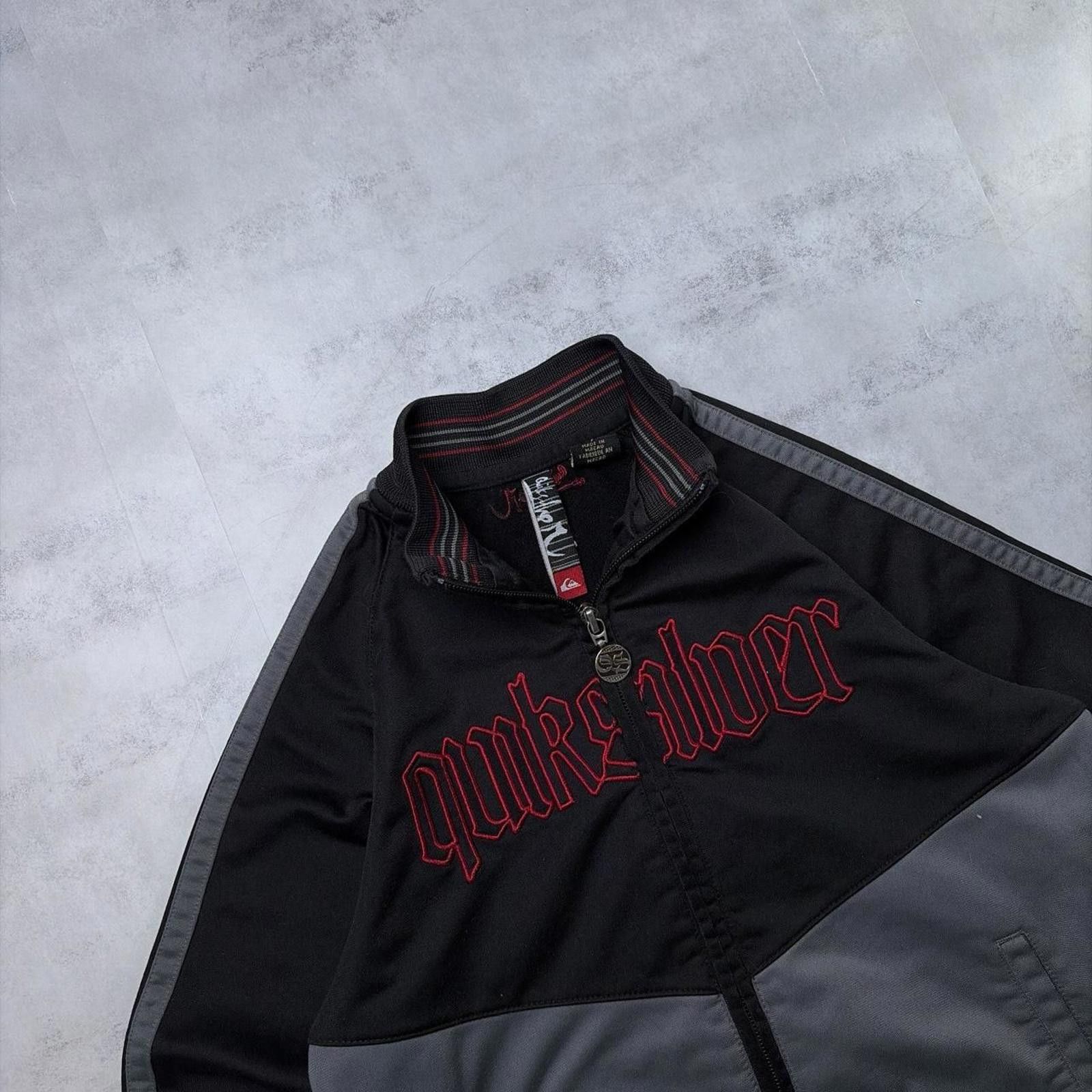 Quiksilver Y2K Black Quiksilver Surf Grunge Skater Track Jacket Size XS / US 0-2 / IT 36-38 - 5 Thumbnail