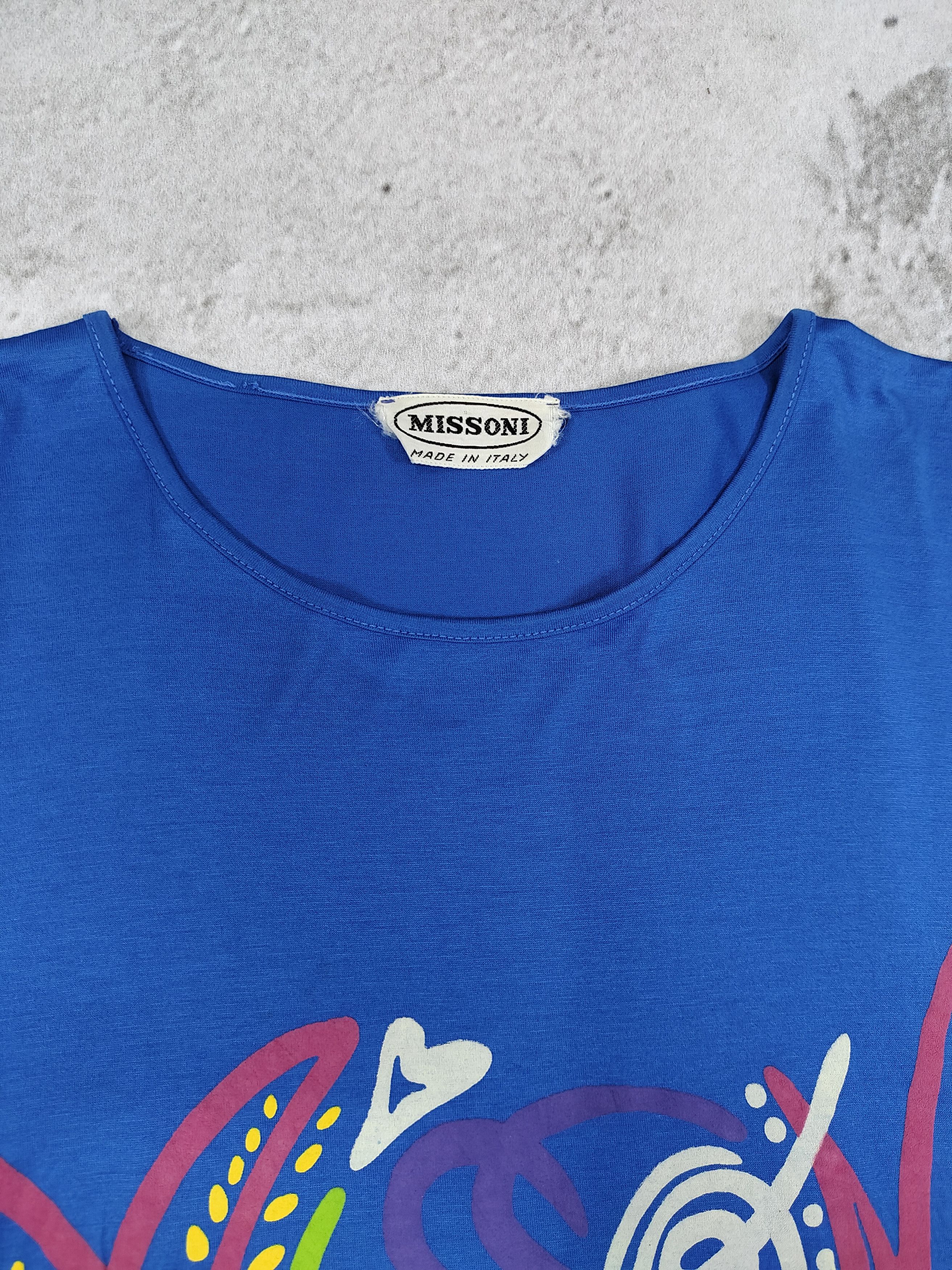 Missoni 90s Missoni- Psychedelic Art Print Summer Piece Top Size M / US 6-8 / IT 42-44 - 10 Thumbnail