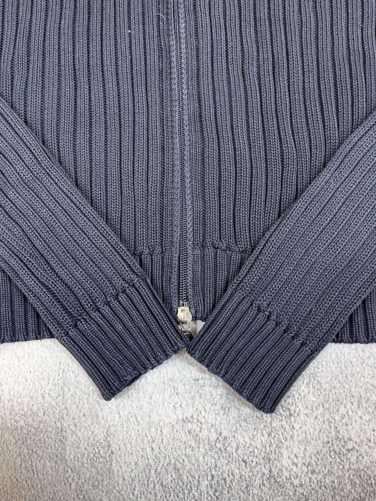 Japanese Brand × Vintage Vintage Y2K ribbed zip up Japanese style sweater size S Size S / US 4 / IT 40 - 2 Thumbnail