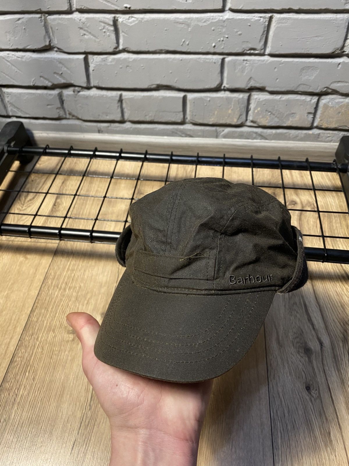 Barbour Barbour Waxed Cotton Hunting Cap With Ear Flaps Fleece sz M Size ONE SIZE - 2 Thumbnail