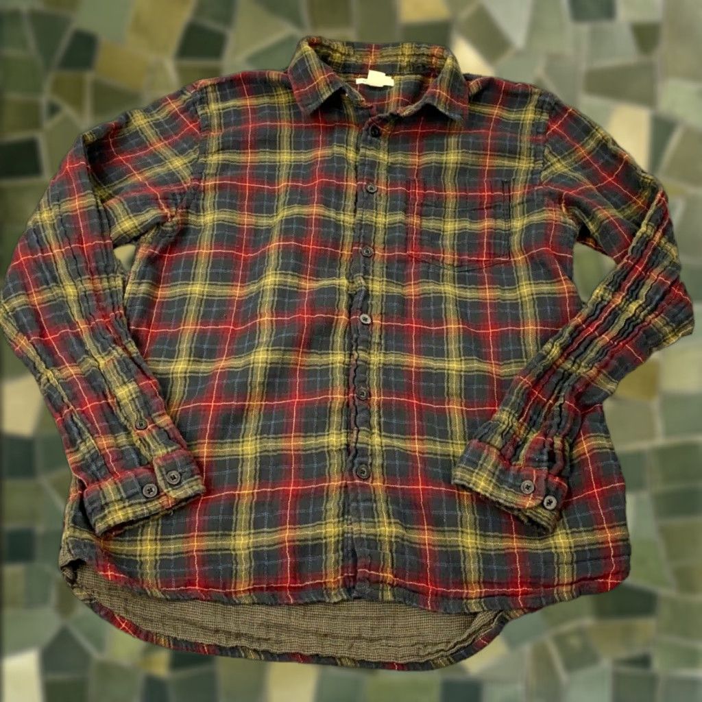 Carbon 2 Cobalt Flannel Shirt Mens Medium Long Sleeve Plaid