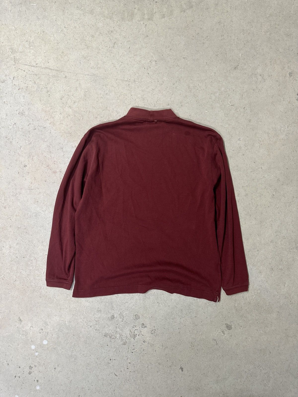 Nike × Vintage Vintage Nike Burgandy Mock Neck Long Sleeve Size US M / EU 48-50 / 2 - 5 Thumbnail