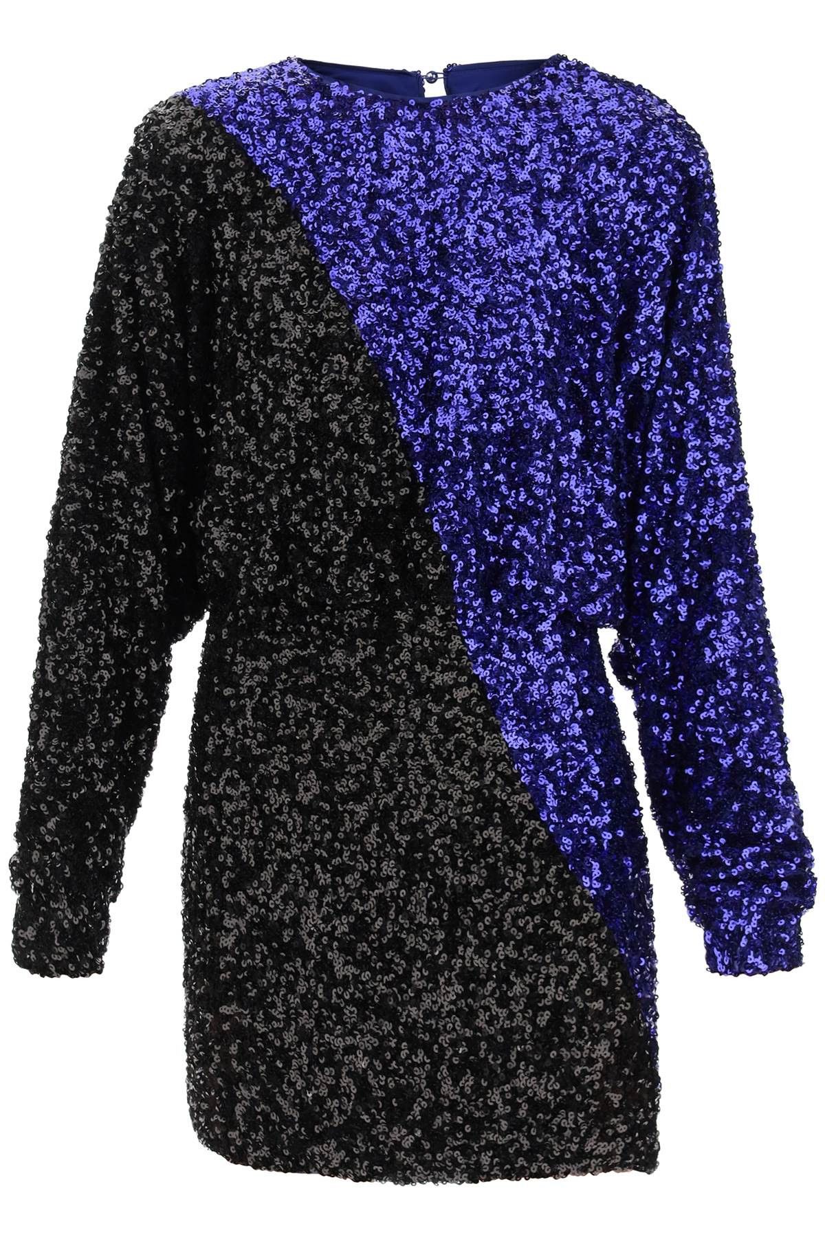 image of Rotate Birger Christensen Rotate 'billie' Sequined Mini Dress in Blue, Women's (Size Small)