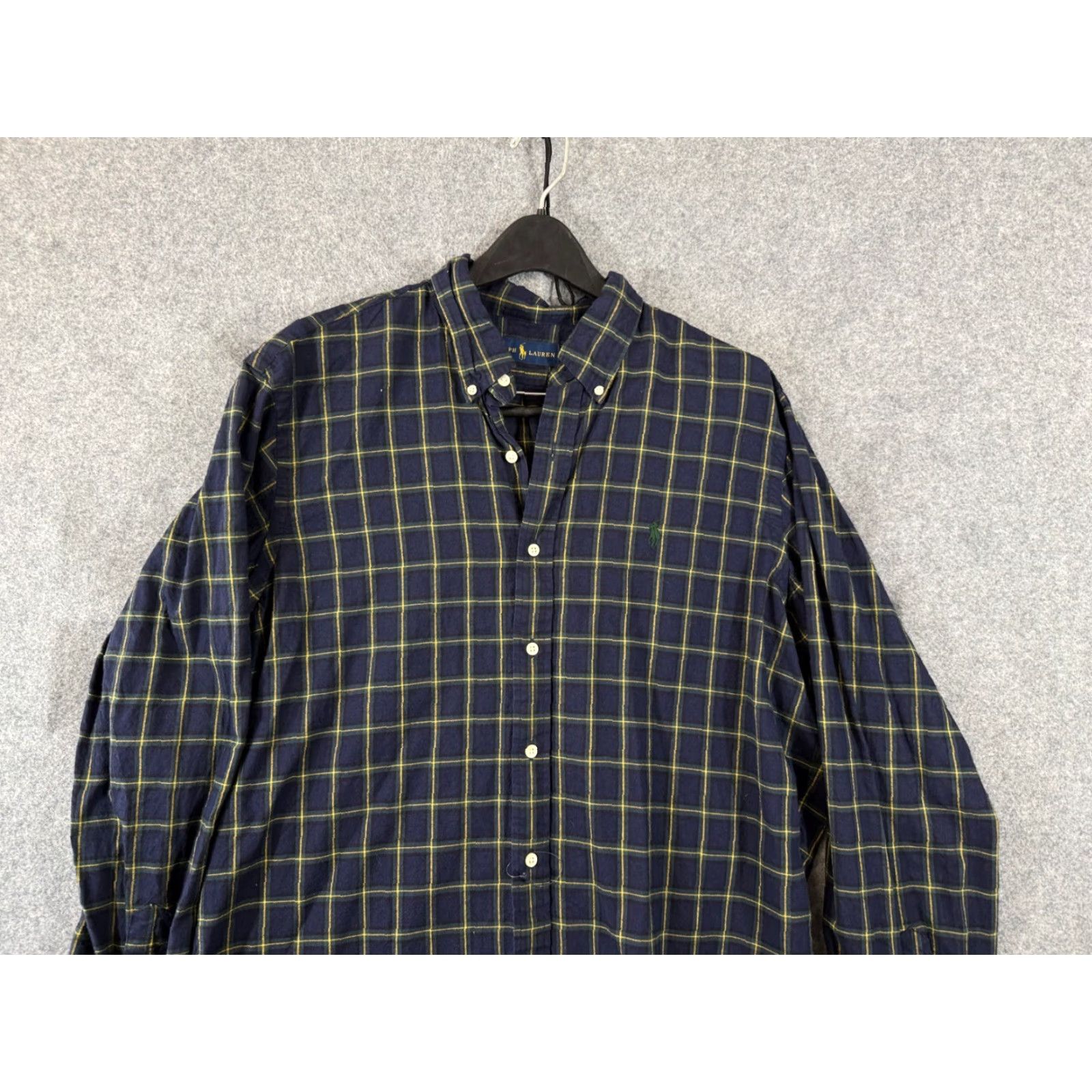 Ralph Lauren Ralph Lauren Shirt Mens XL Blue Checked Brushed Cotton Long Sleeve Button Down Size US XL / EU 56 / 4 - 2 Thumbnail