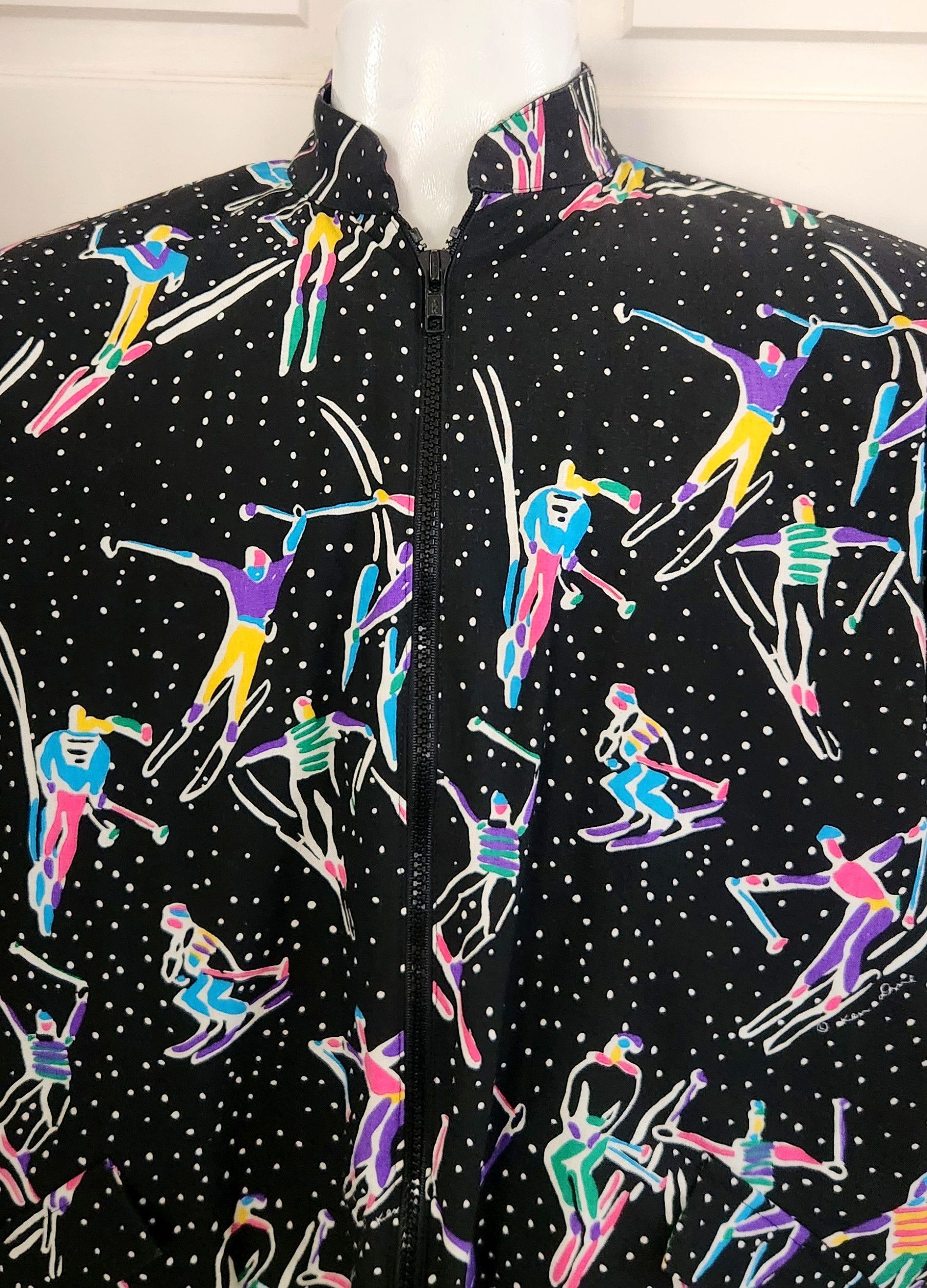 Other Vintage 80s 90s Ken Done Art To Wear Skier Print Bomber Size US M / EU 48-50 / 2 - 2 Thumbnail