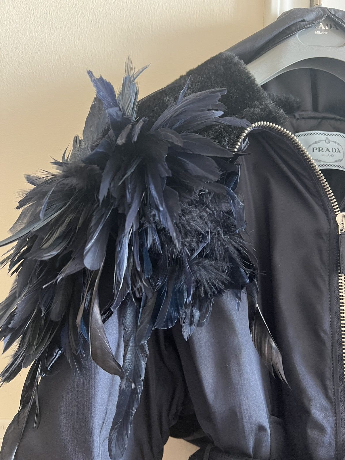 Prada Prada Runway FW22 Feather Re-Nylon Belted Down Jacket Size XS / US 0-2 / IT 36-38 - 5 Thumbnail