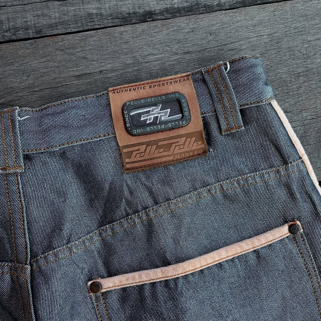 Pelle Pelle Pelle Pelle Y2K metallic silver baggy denim jeans Size US 36 / EU 52 - 15 Thumbnail