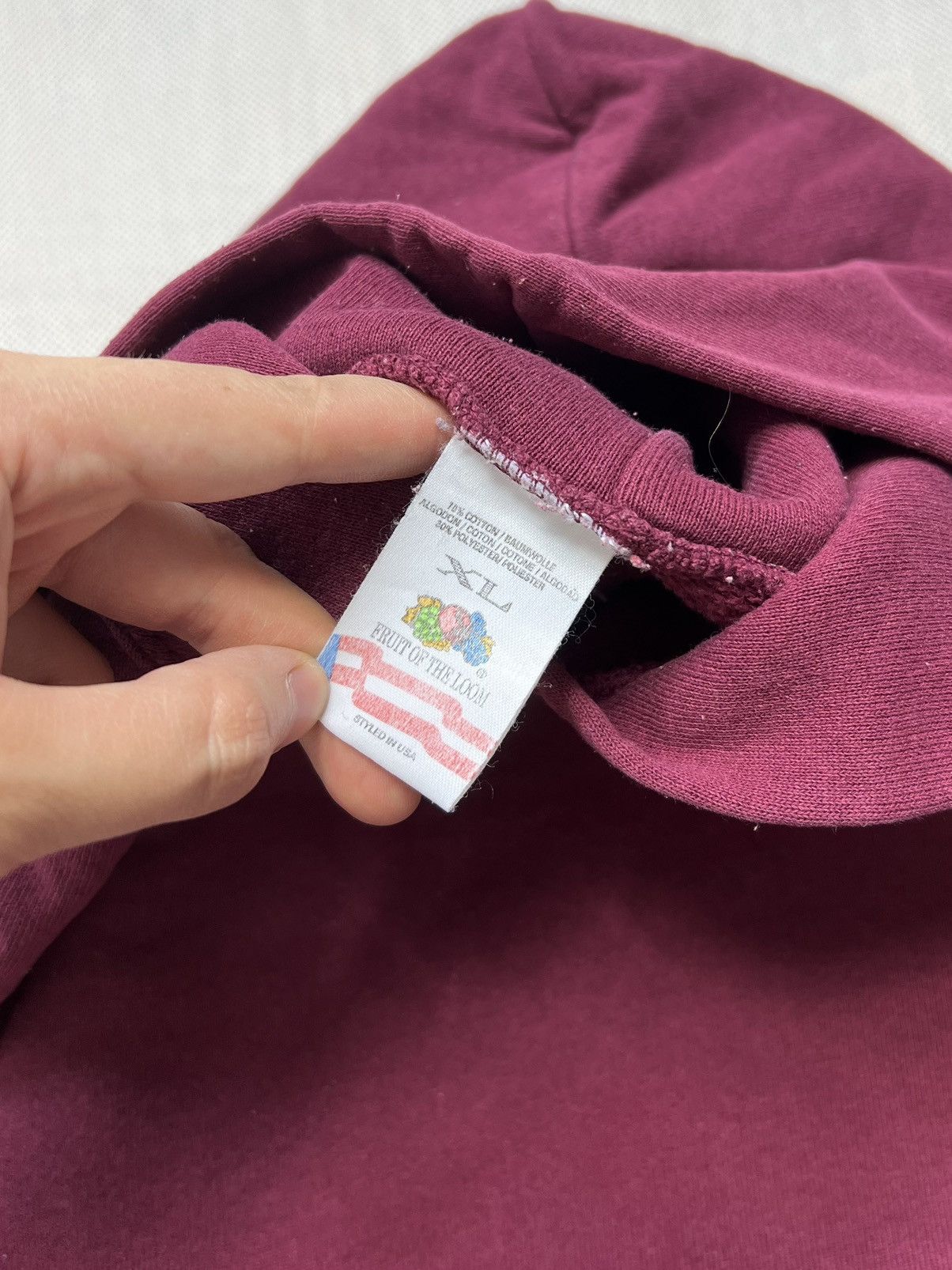 Fruit Of The Loom × Vintage Hoodie Blank vintage 80’s 90’s kanye west fruit of the loom Size US XL / EU 56 / 4 - 4 Thumbnail