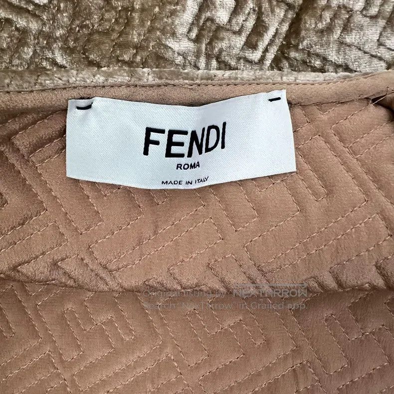 Fendi Fendi FF embossed full-logo velvet skirt Size 24" / US 00 / IT 34 - 6 Thumbnail