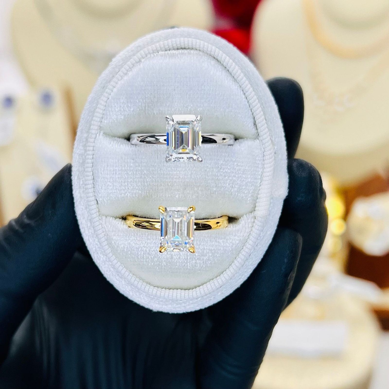 Other 2.12ctw Emerald Cut Moissanite w/ Hidden Halo Solitaire Ring Size ONE SIZE - 1 Thumbnail