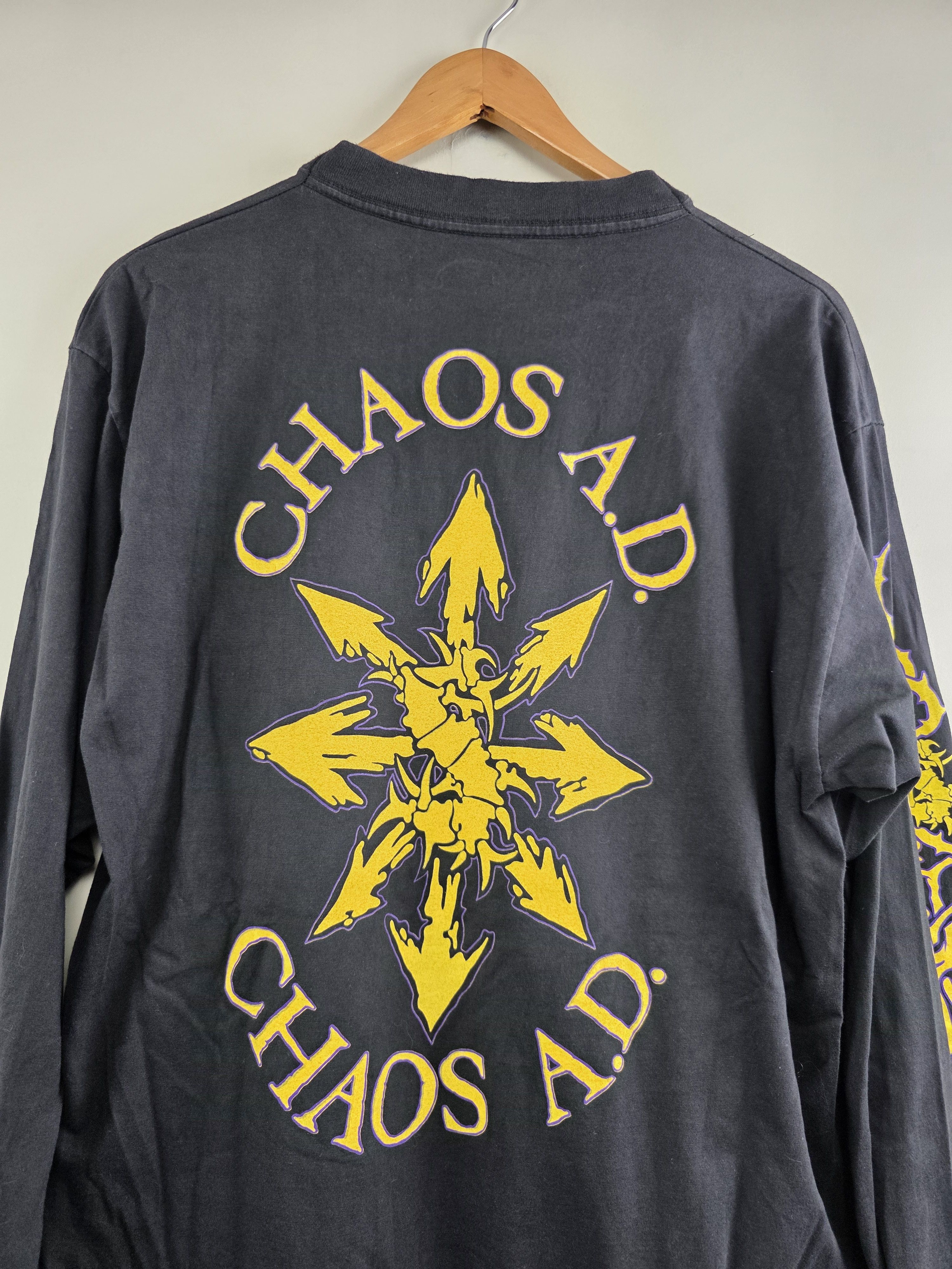 Band Tees × Vintage 1993 Sepultura Chaos AD Long-sleeved XL 22.5" 30.5" Size US XL / EU 56 / 4 - 7 Thumbnail