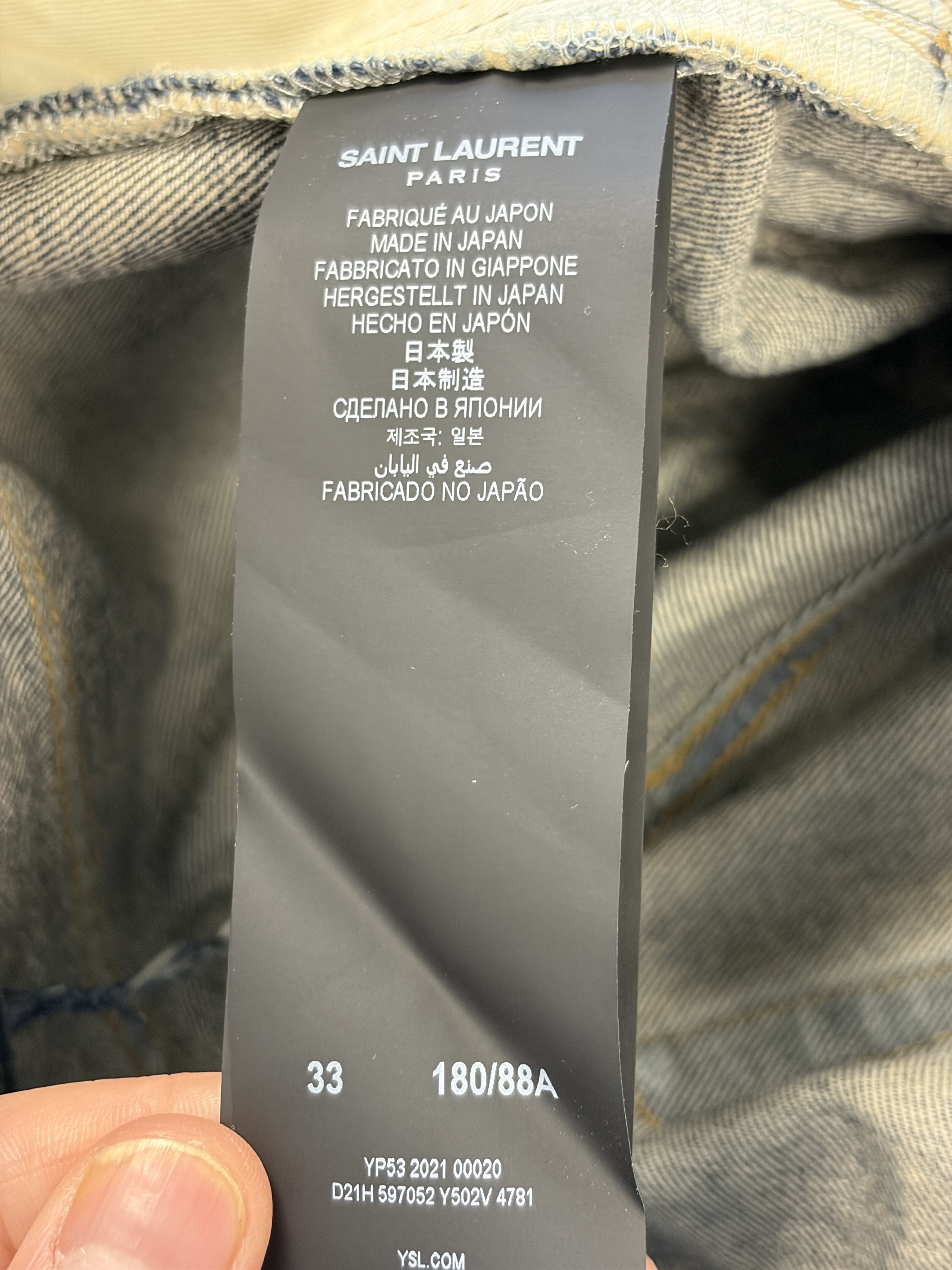 Saint Laurent Paris Saint Laurent D18 slim fit denim sz33 Size US 32 / EU 48 - 4 Thumbnail