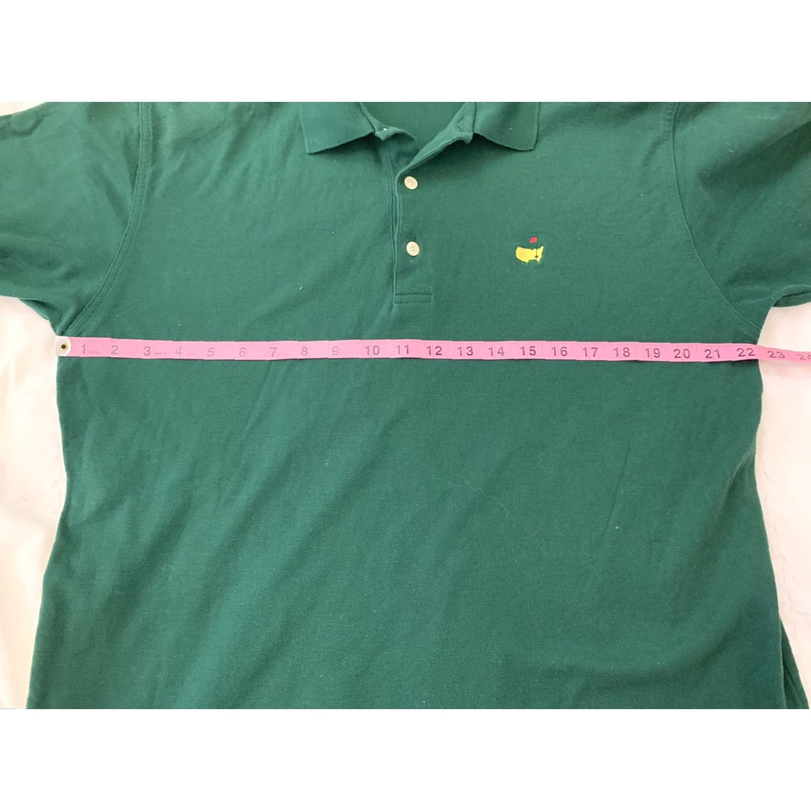 Vintage Masters Polo Shirt Golf 100% Cotton Short Sleeve Men Large Green Polo Rugby Button-Up Embroidered Shirt Size US L / EU 52-54 / 3 - 6 Thumbnail