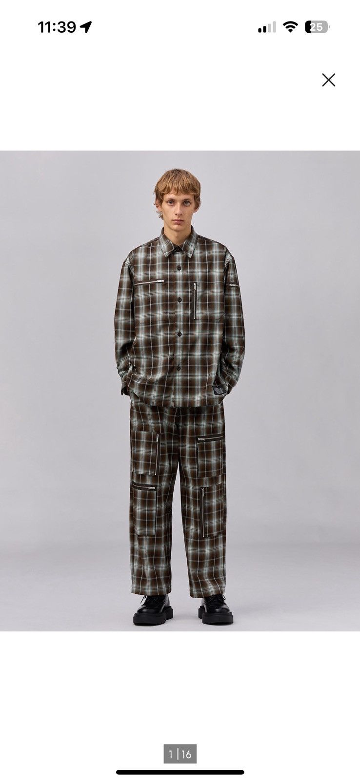 GU × Undercover × Uniqlo Zip Pocket Pants Plaid Size US 34 / EU 50 - 8 Thumbnail