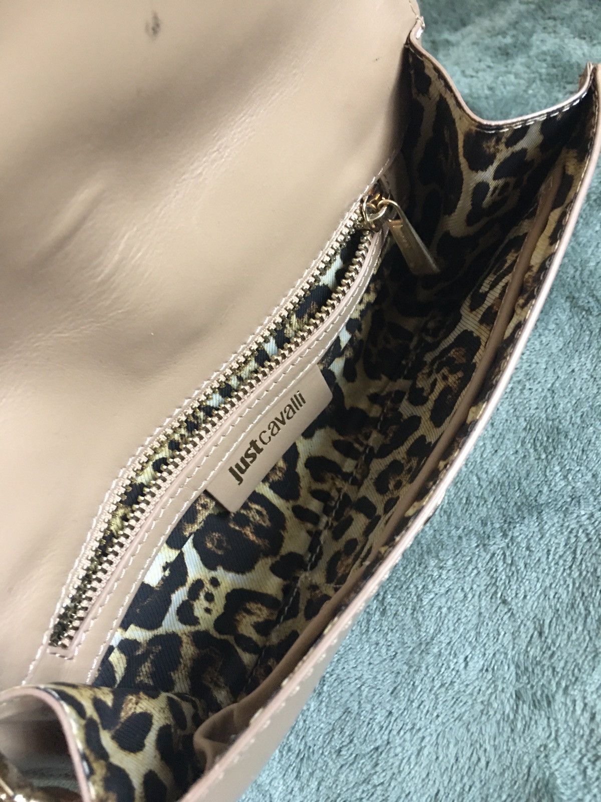 Just Cavalli Just Cavalli Snake Head Design Leather Clutch Handle Bag Size ONE SIZE - 9 Thumbnail