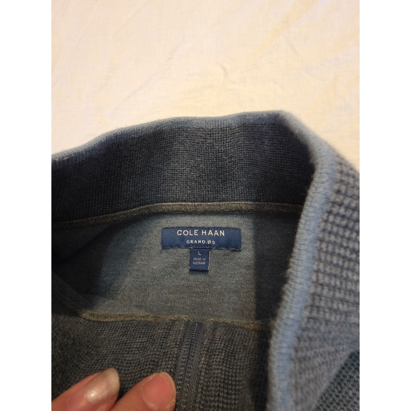Cole Haan Cole Haan Men's Grey Quarter Zip Longsleeve Size Large Size US L / EU 52-54 / 3 - 5 Thumbnail