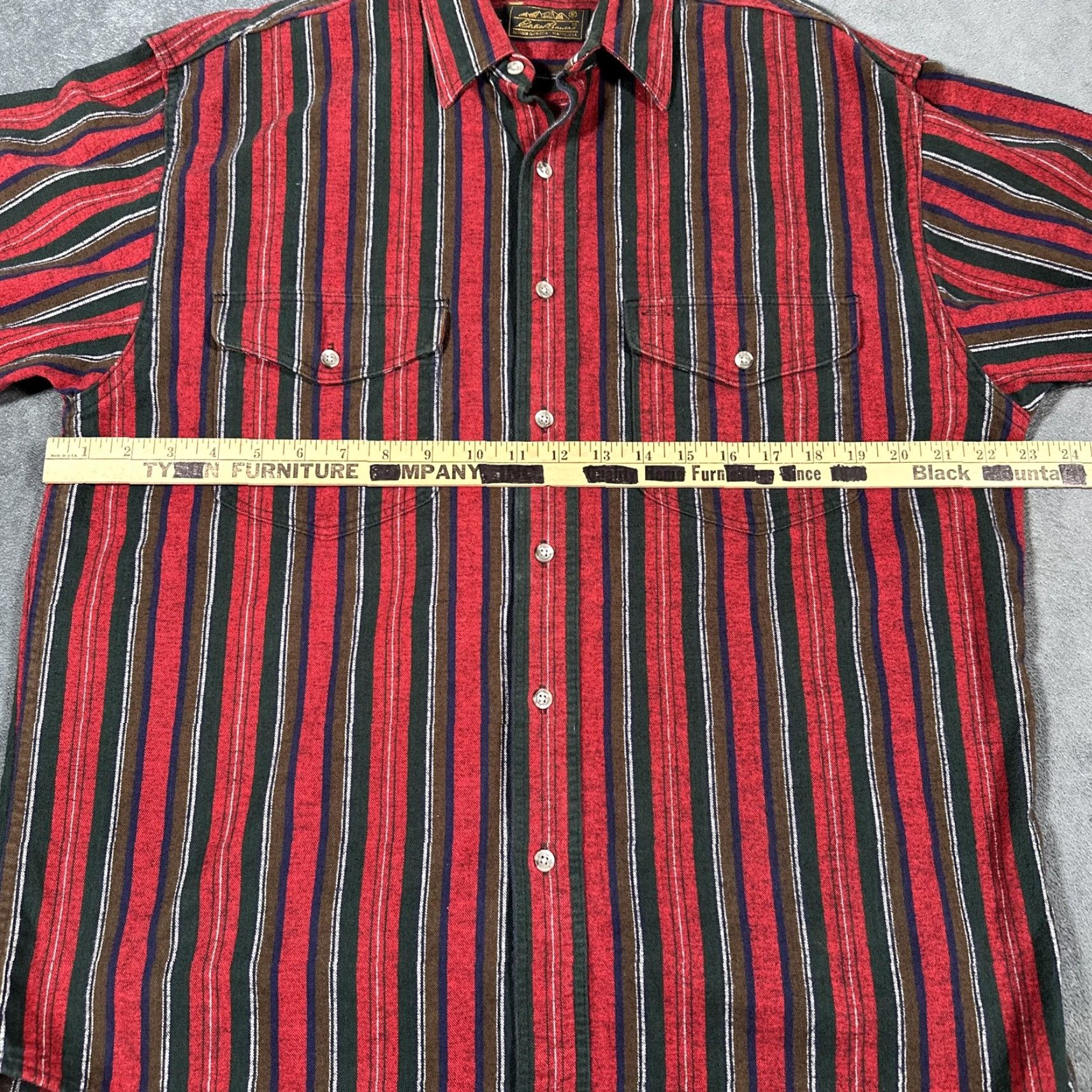 Eddie Bauer VINTAGE Eddie Bauer Flannel Shirt Mens Large Red Striped 90s Outdoor Casual Size US L / EU 52-54 / 3 - 6 Thumbnail