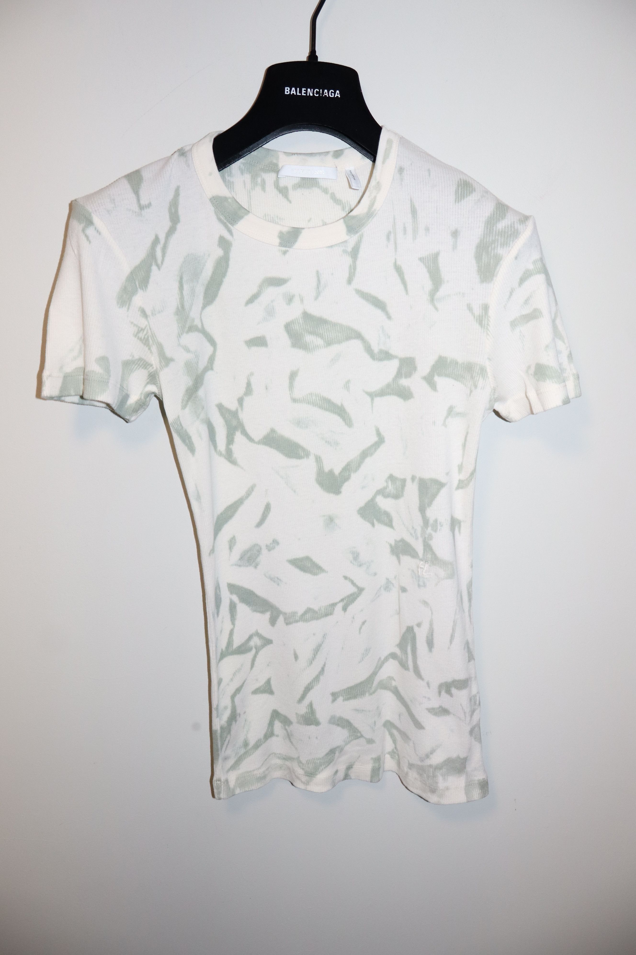 Helmut Lang HL Petit logo embroidered rib t-shirt Size M / US 6-8 / IT 42-44 - 1 Thumbnail