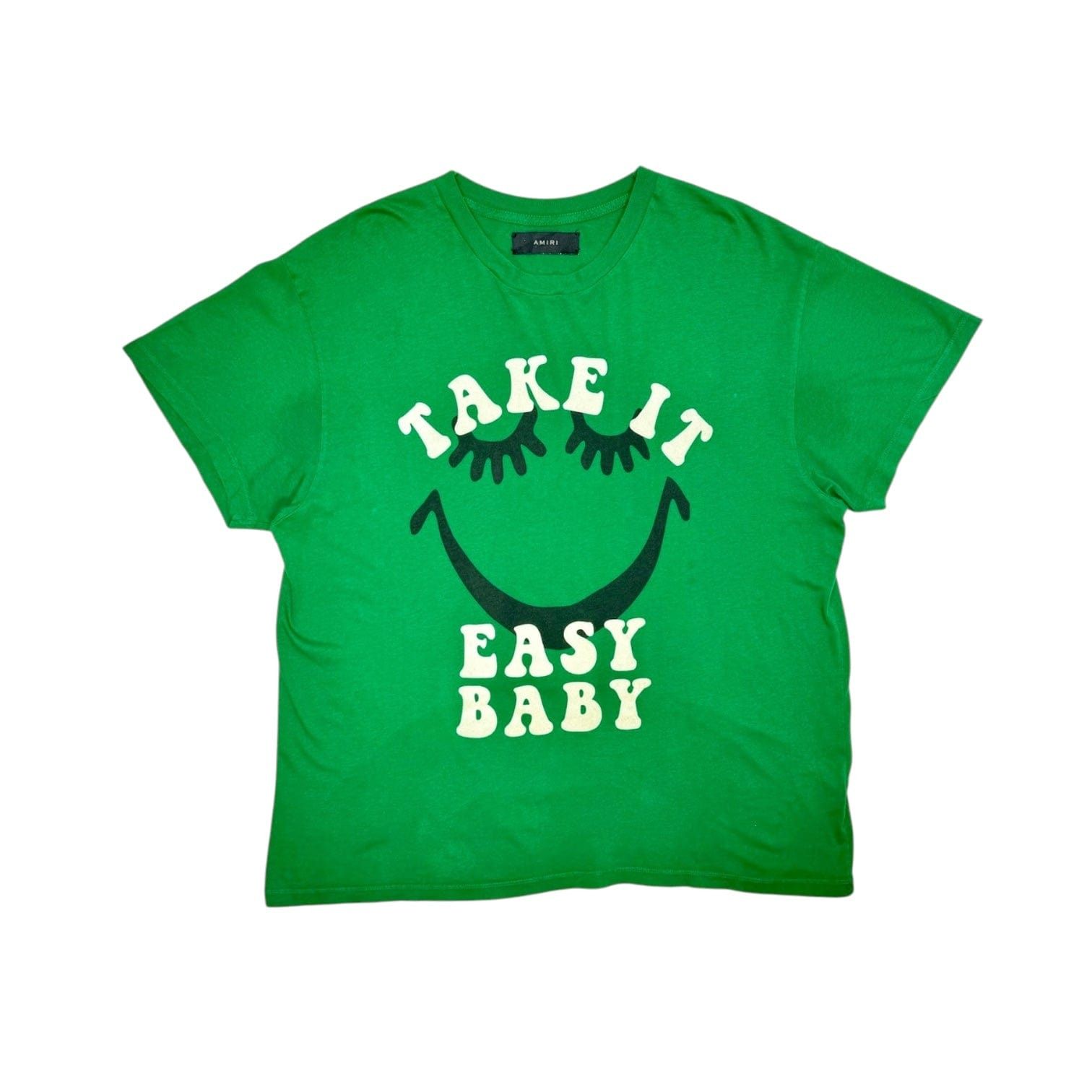 Amiri Amiri Take It Easy Baby Short Sleeve Tee Shirt Green Size US M / EU 48-50 / 2 - 1 Thumbnail