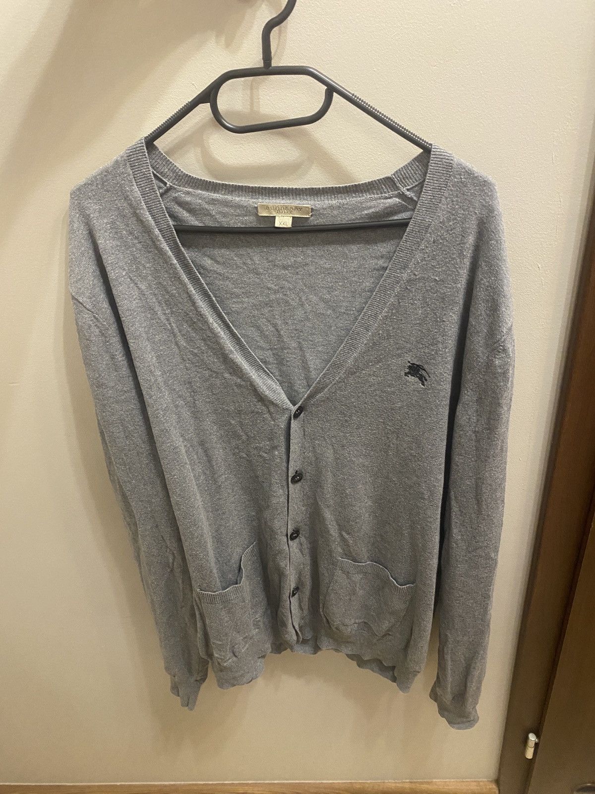 image of Burberry Cardigan Knitwear in Grey, Men's (Size 2XL)