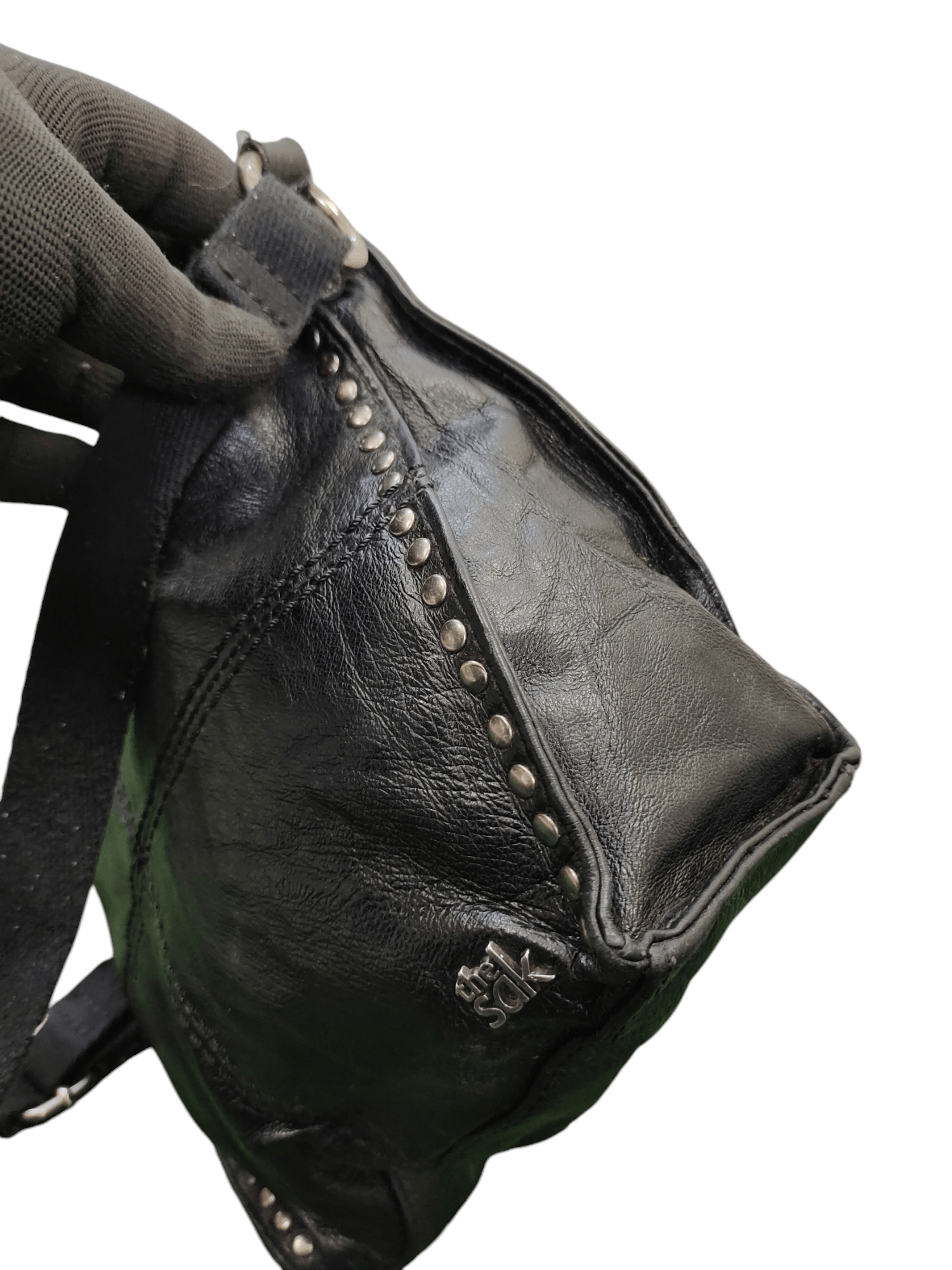 Leather Vintage The Sak Japan Studded Patina Leather Shoulder Bag Size ONE SIZE - 7 Thumbnail