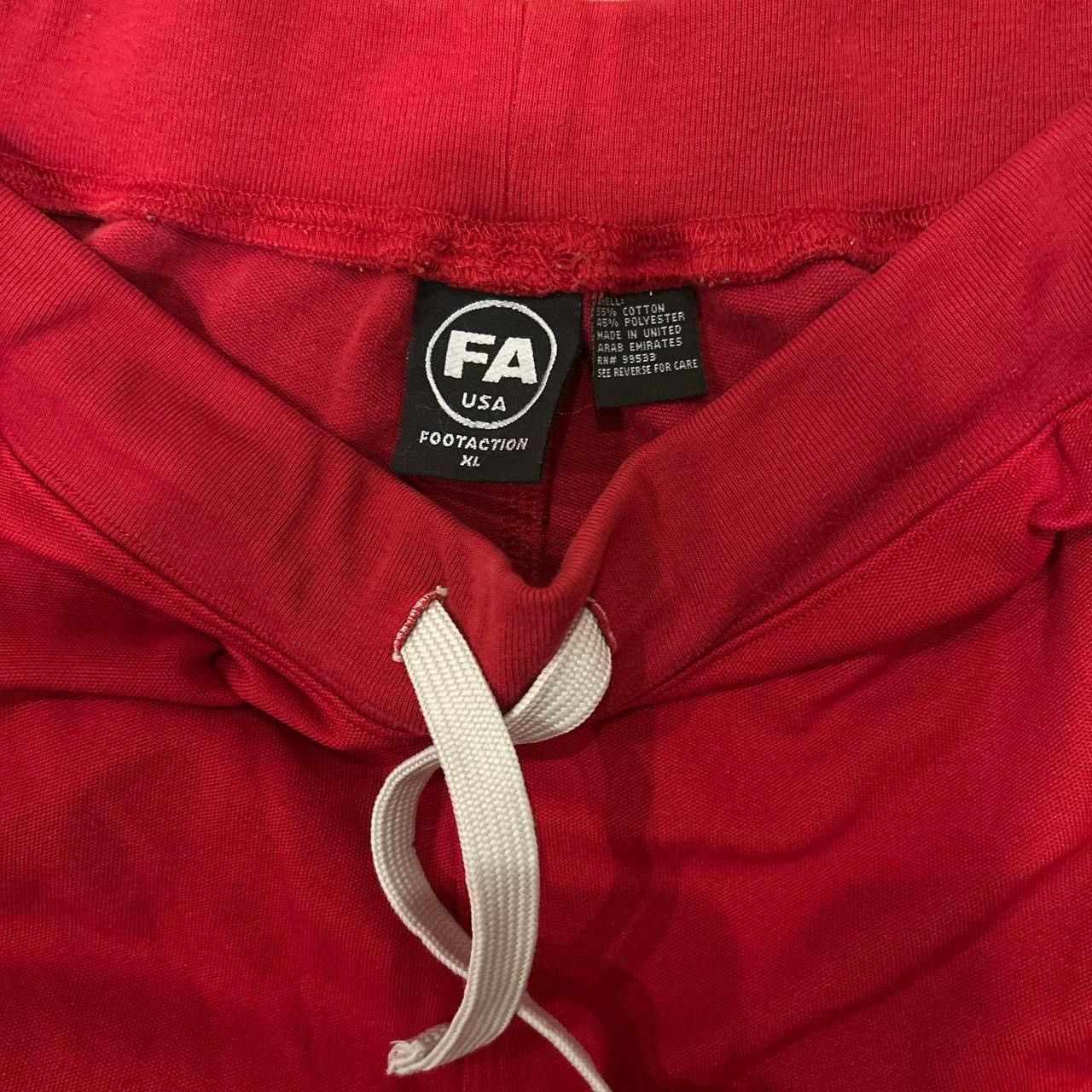 Vintage Baggy Red & White Trackpants - 10in Leg Opening Size US 34 / EU 50 - 4 Thumbnail
