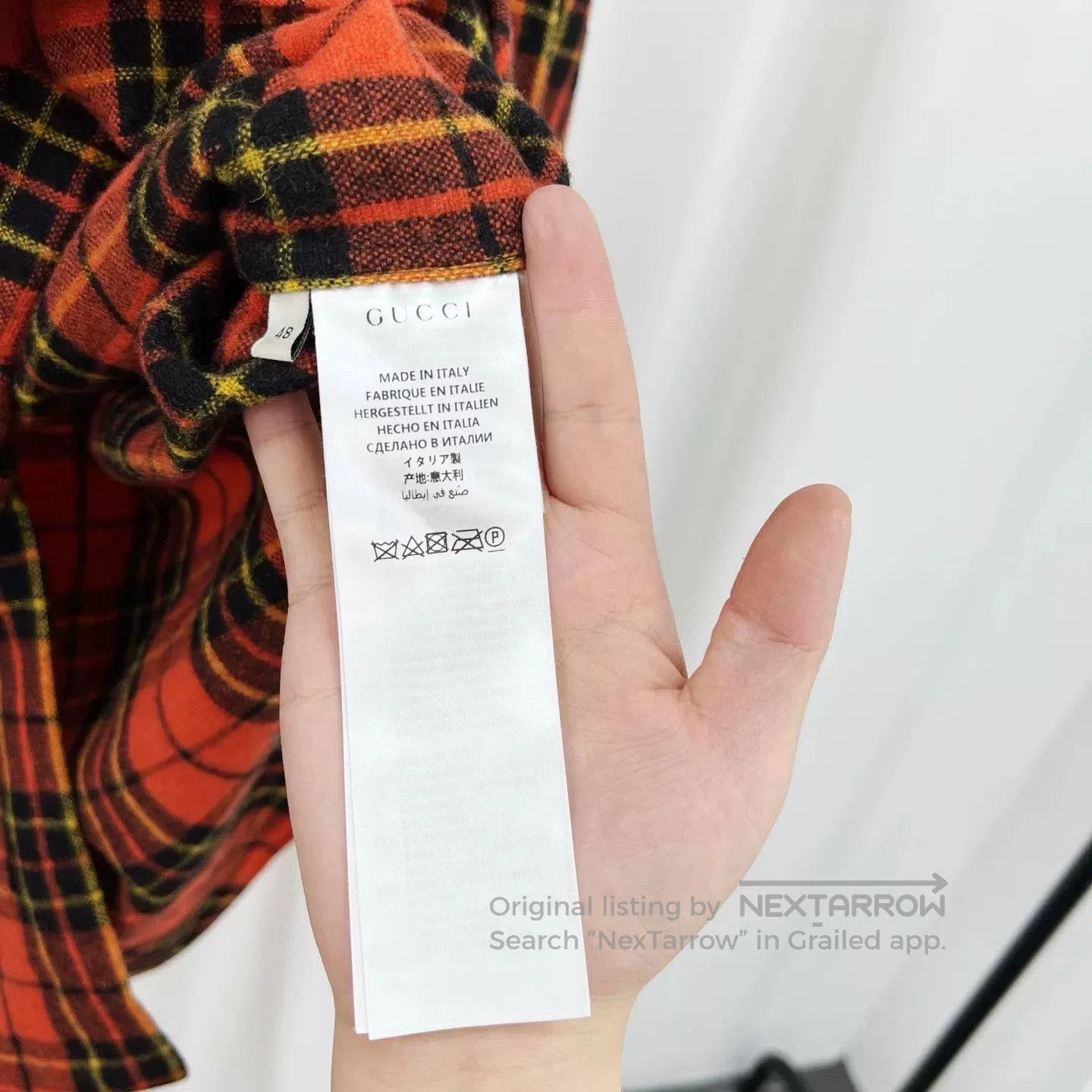 Gucci gucci orange anchor logo plaid shirt dress. Size XL / US 12-14 / IT 48-50 - 6 Thumbnail