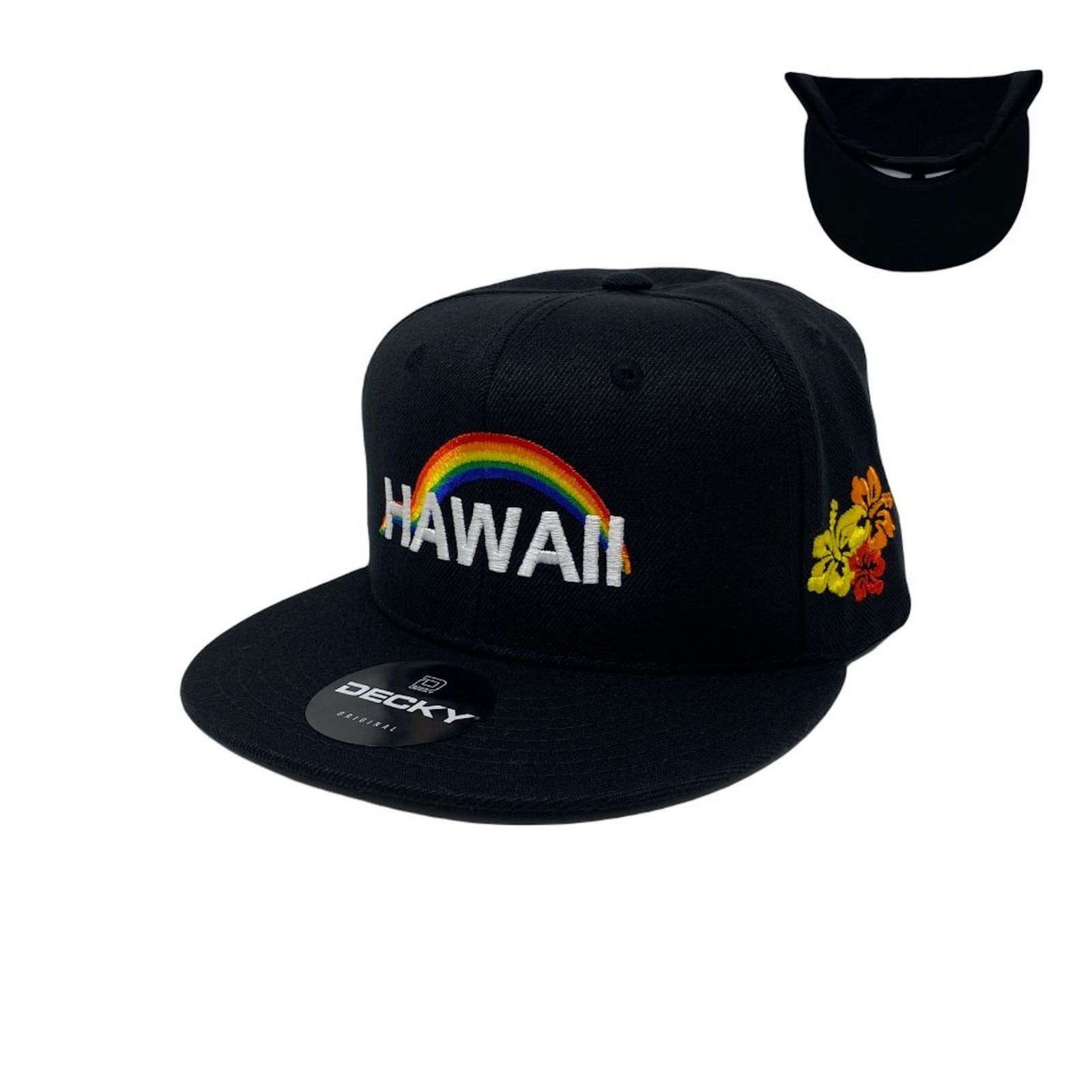 Other Hawaii Aloha Hibiscus Rainbow Island Love Snapback Hat Size ONE SIZE - 1 Thumbnail