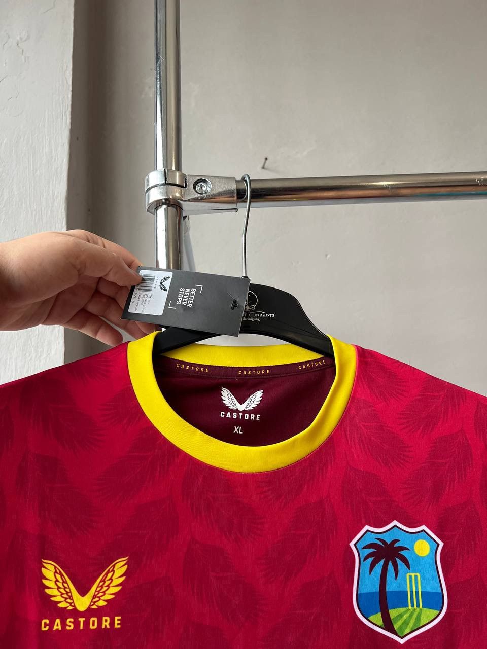 Castore NEW! 2022/23 WEST INDIES TEAM RARE DESIGN CRICKET JERSEY XL Size US XL / EU 56 / 4 - 4 Thumbnail
