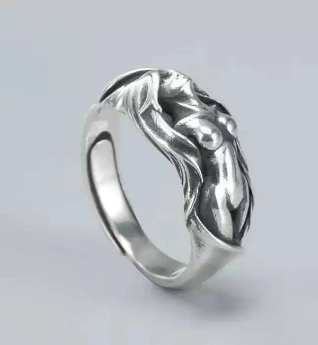 Jewelry × Vintage Rings Sexy Girl Size ONE SIZE - 3 Thumbnail