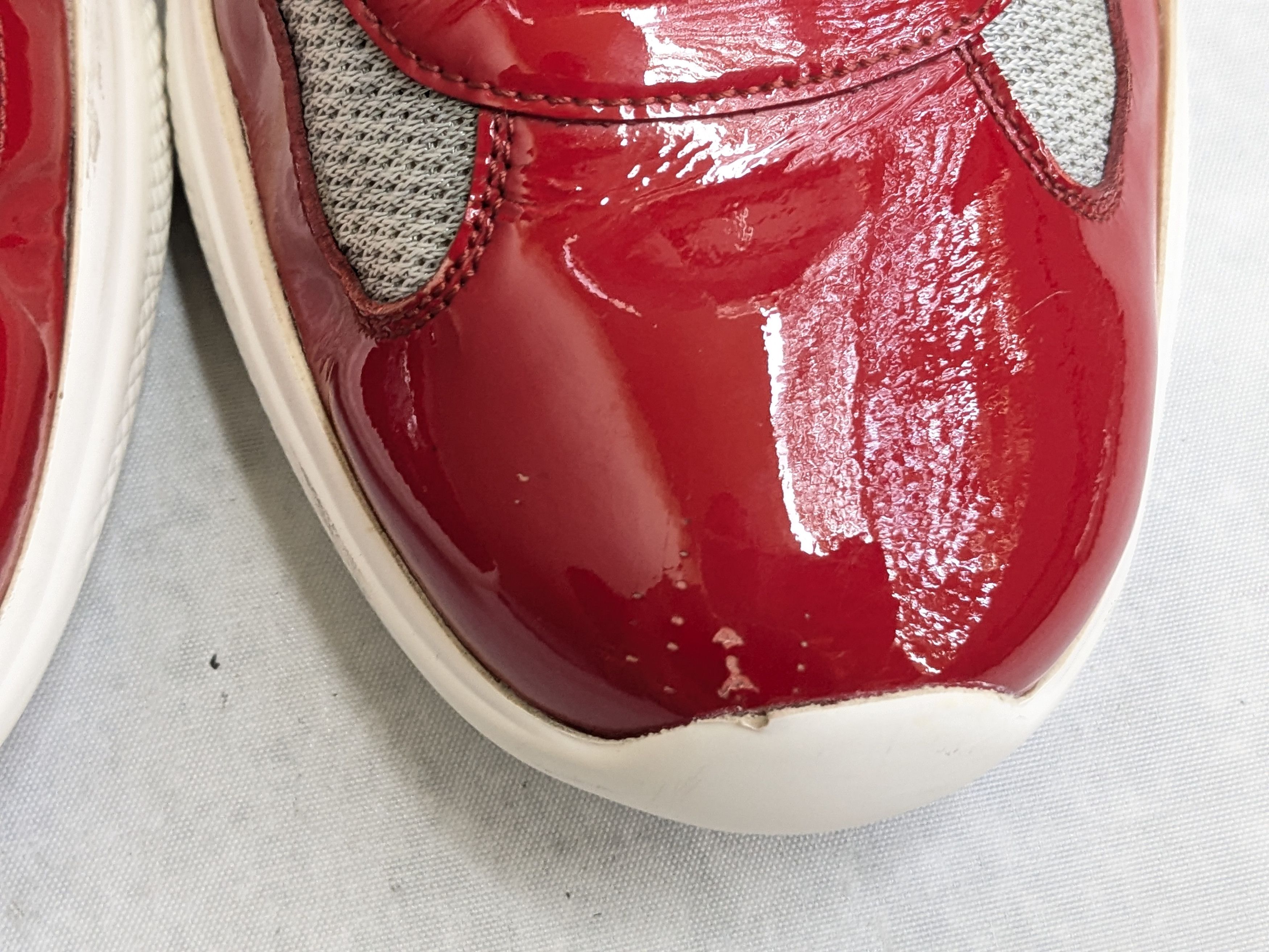 Prada Prada America's Cup Red Patent Leather 11 Low Silver Size US 11 / EU 44 - 2 Thumbnail
