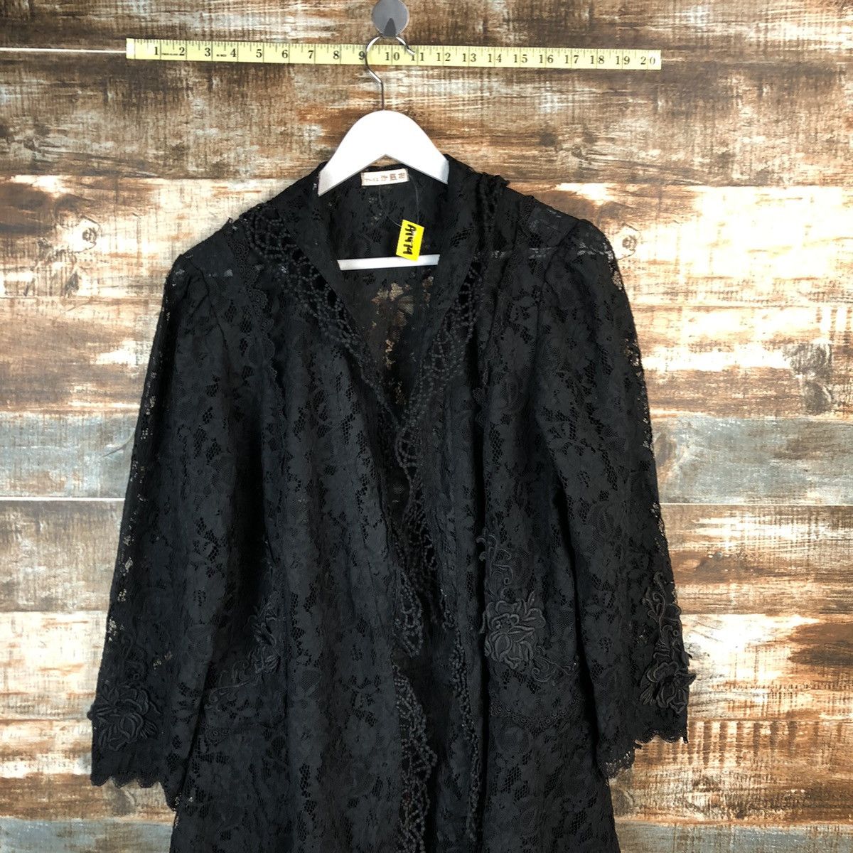 Japanese Brand Japanese Brand crochet Black Cardigan Knitwear #A1479 Size L / US 10 / IT 46 - 2 Thumbnail