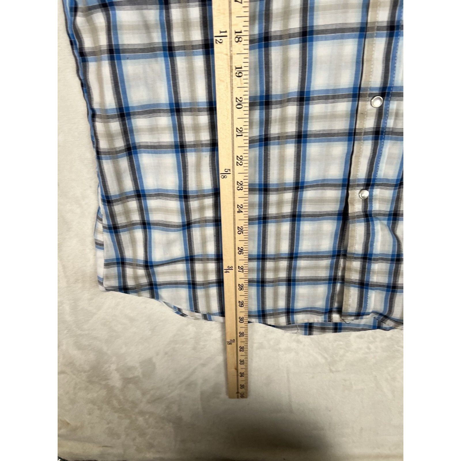 Other Ely Cattleman Pearl Snap Shirt Men's Medium Blue Plaid Weste Size US M / EU 48-50 / 2 - 3 Thumbnail