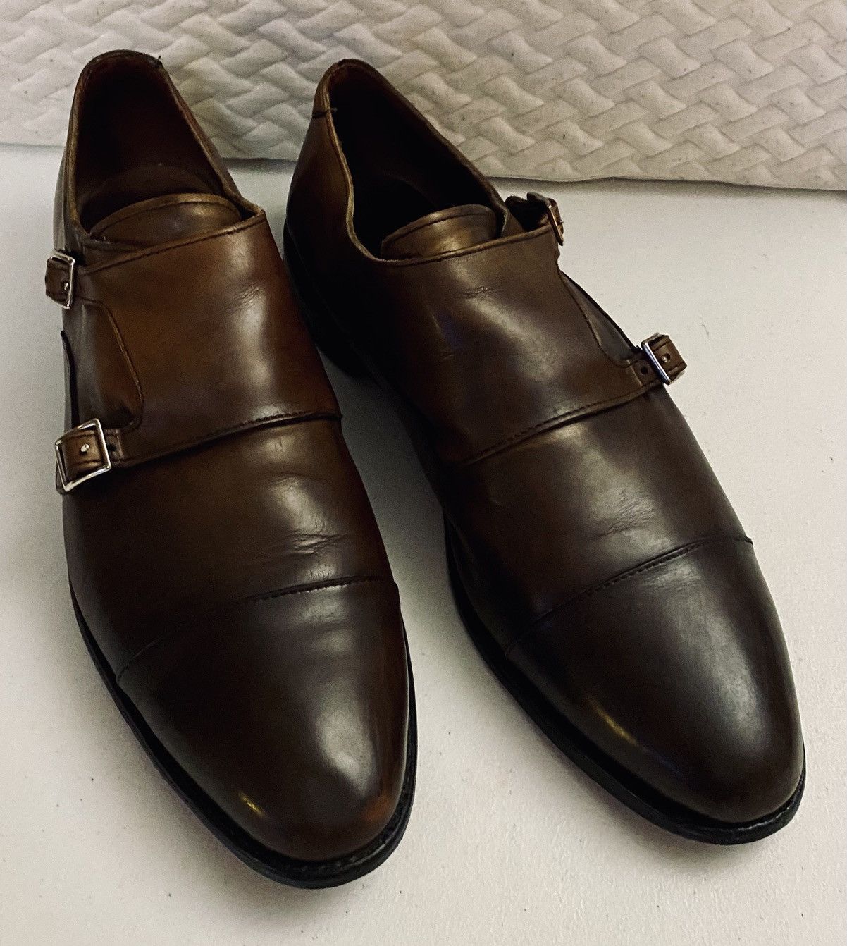 Allen Edmonds Allen Edmonds Brown Mora 2.0 Double Monk Strap Cap Toe 13 E Size US 13 / EU 46 - 11 Thumbnail