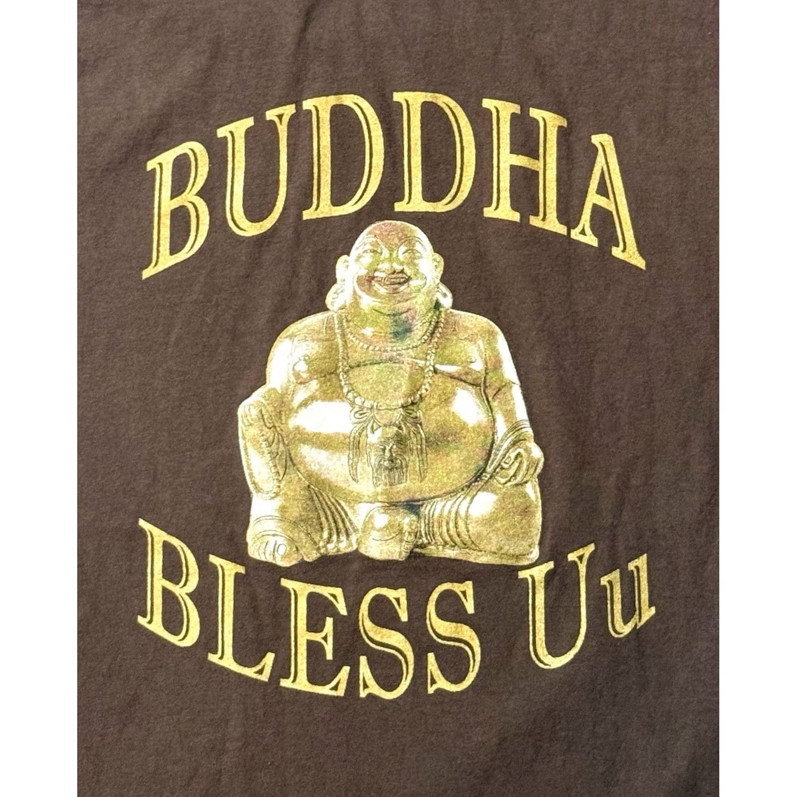 Fruit Of The Loom VINTAGE Buddha Bless UU Shirt Large Unitarian Universalist Siddhartha Lord Nike Size US L / EU 52-54 / 3 - 3 Thumbnail