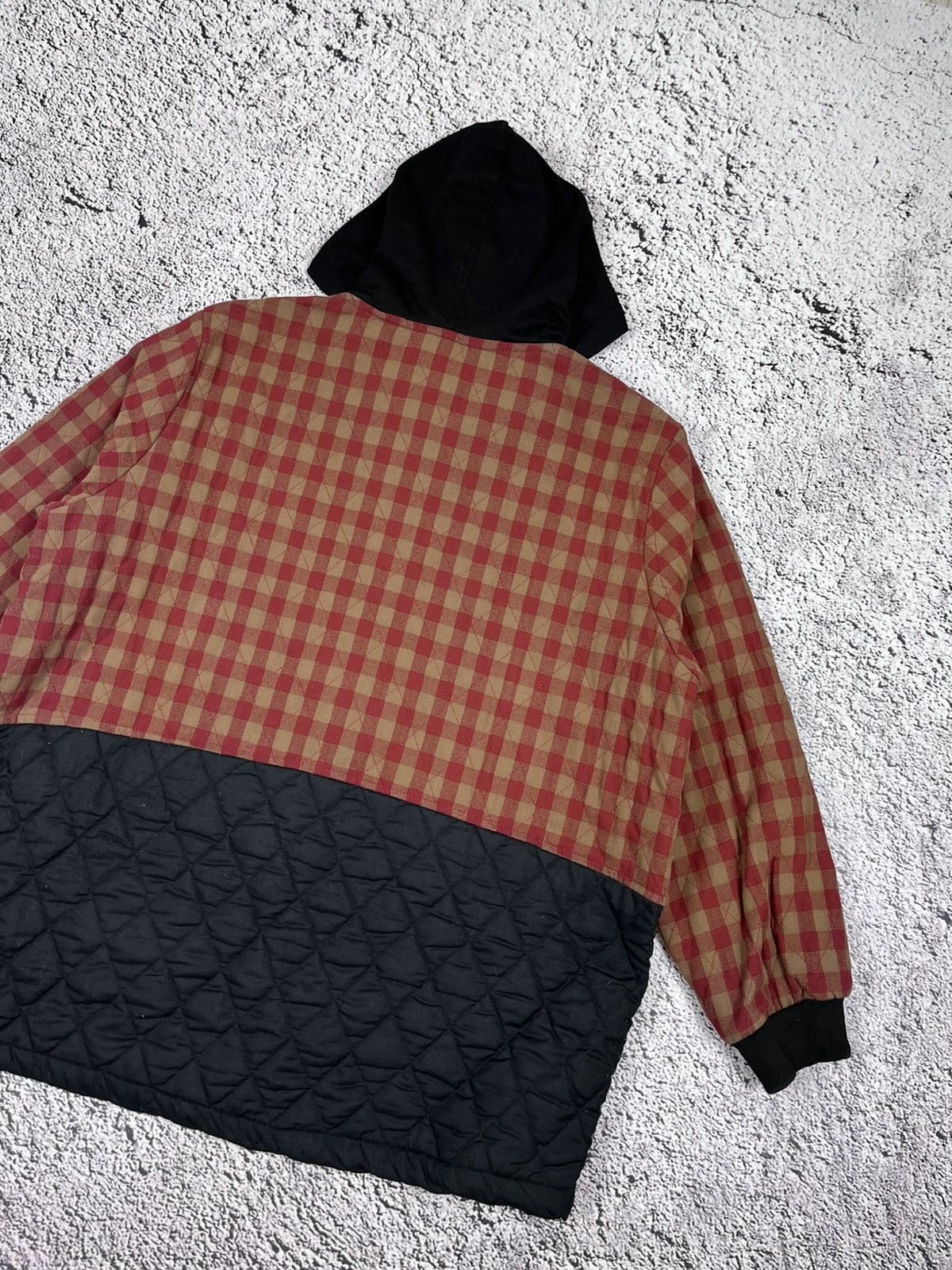 Vintage Japan Hooded Workwear Check Jacket Japan Work
