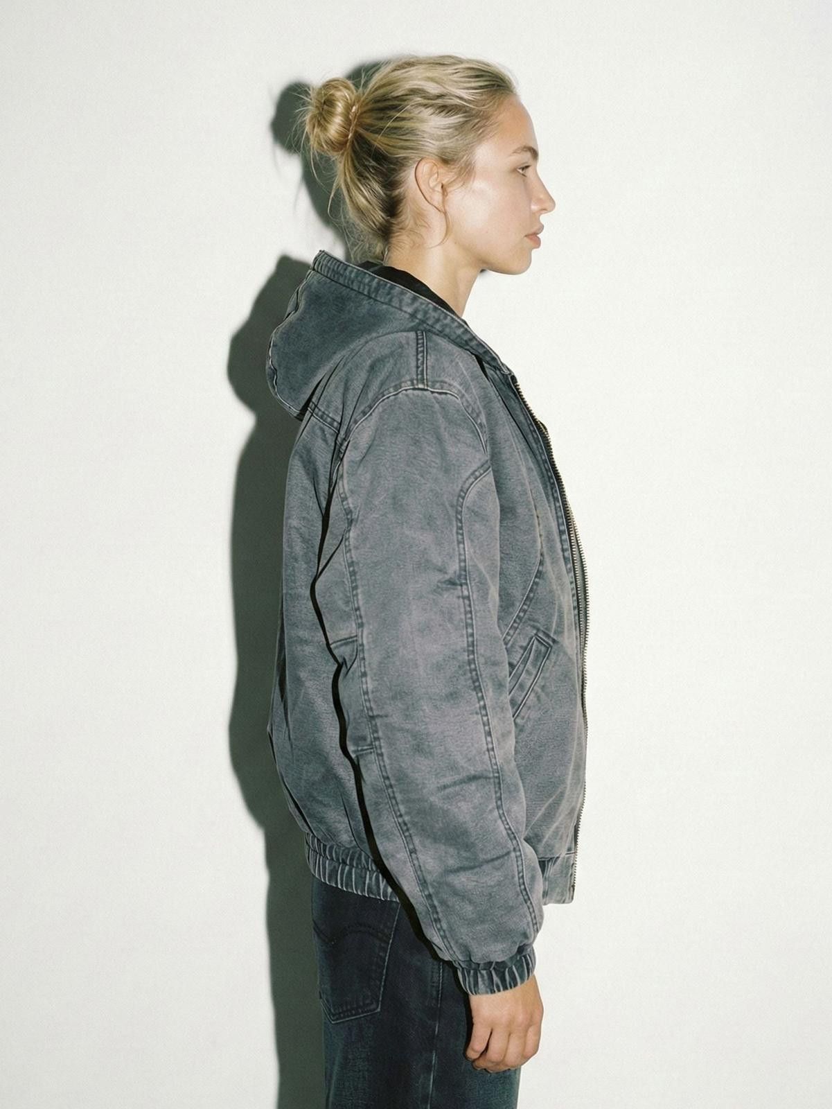 Japanese Brand Heavy Retro Washed Hoodie Jacket | Thickened Weighted Size US M / EU 48-50 / 2 - 4 Thumbnail