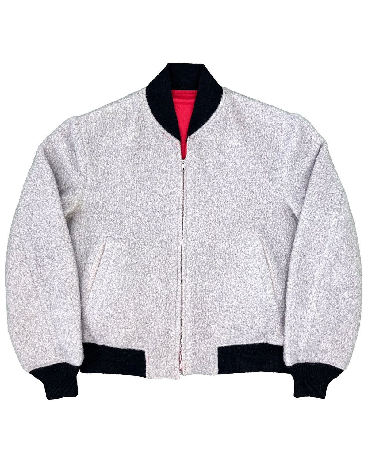 McGregor × Vintage 50s McGregor Reversible Nylon Fleece Bomber Jacket Size US L / EU 52-54 / 3 - 3 Thumbnail