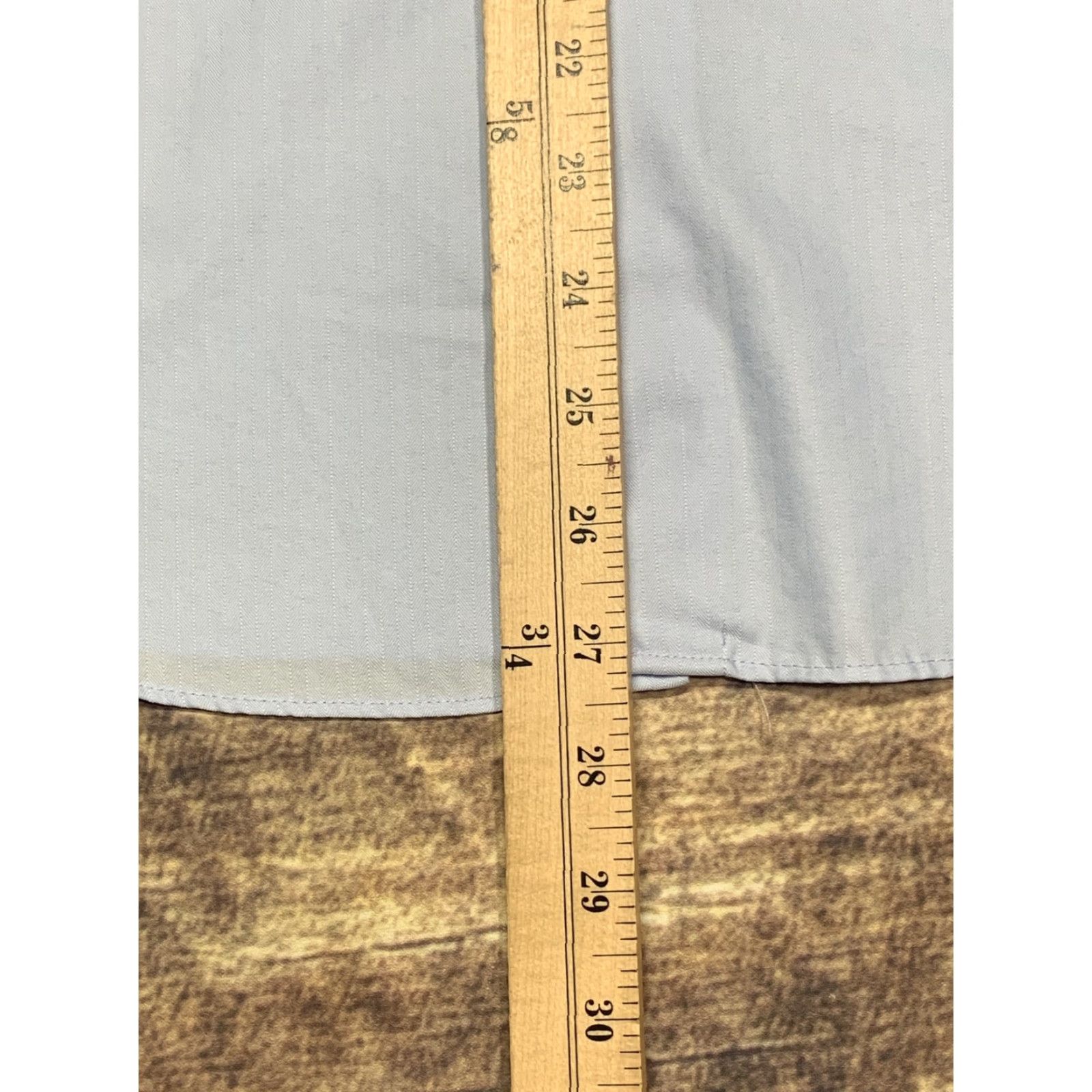 Van Heusen Van Heusen Blue Long Sleeve Men's Dress Shirt Wrinkle Free Fitted 16 1/2 32/33 Size 42R - 5 Thumbnail